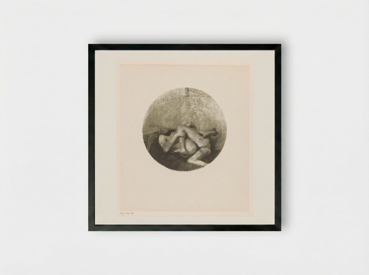 Copulerend koppel - Aat Veldhoen - Framed Print Black
