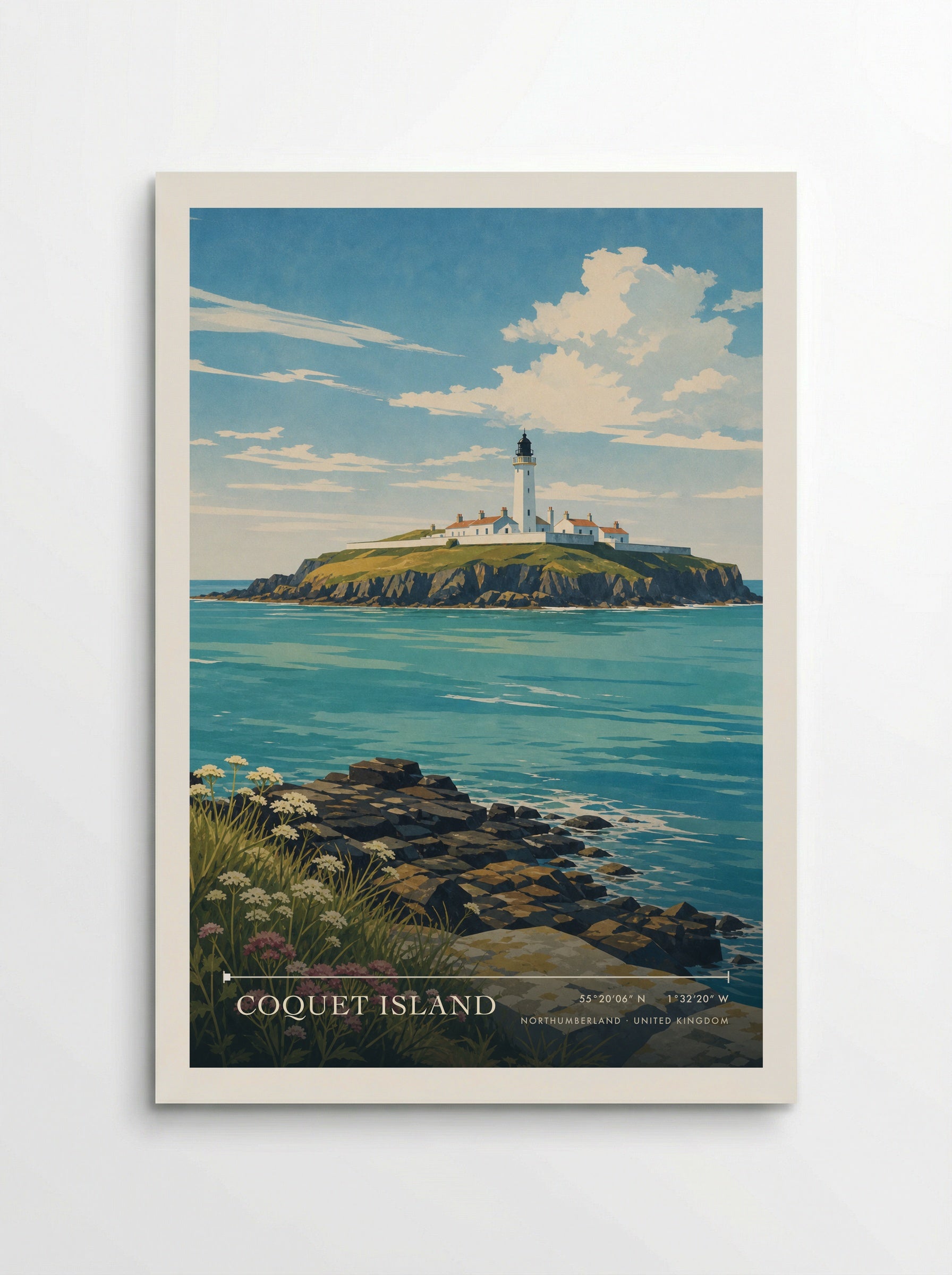 Coquet Island Northumberland United Kingdom Travel Poster - Poster