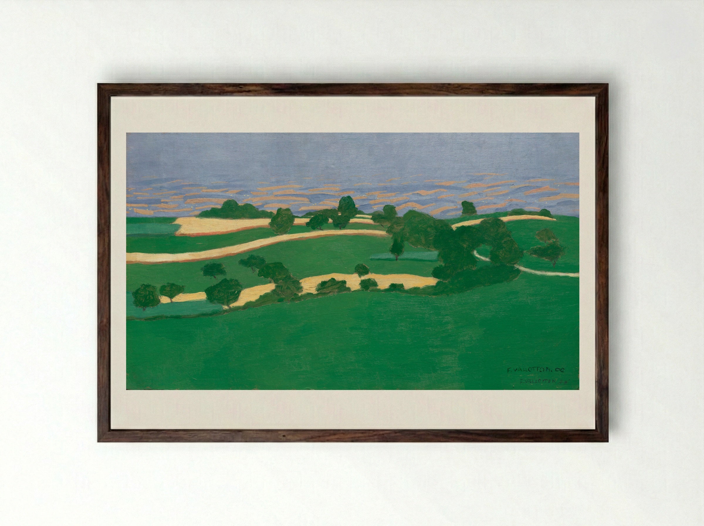 Corn Fields - Félix Vallotton - Framed Print Dark Wood