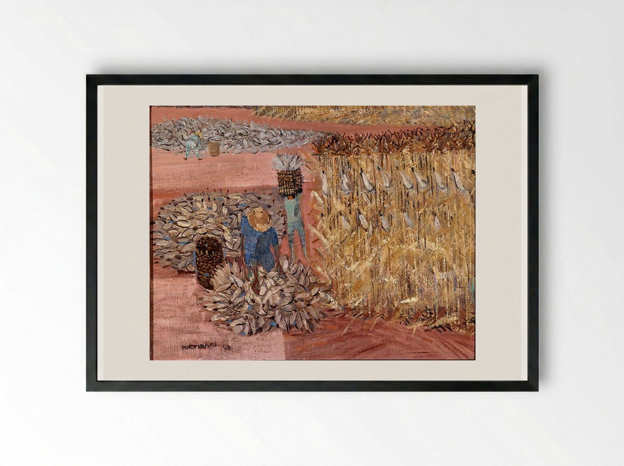 Corn Harvest - Candido Portinari - Framed Print Black