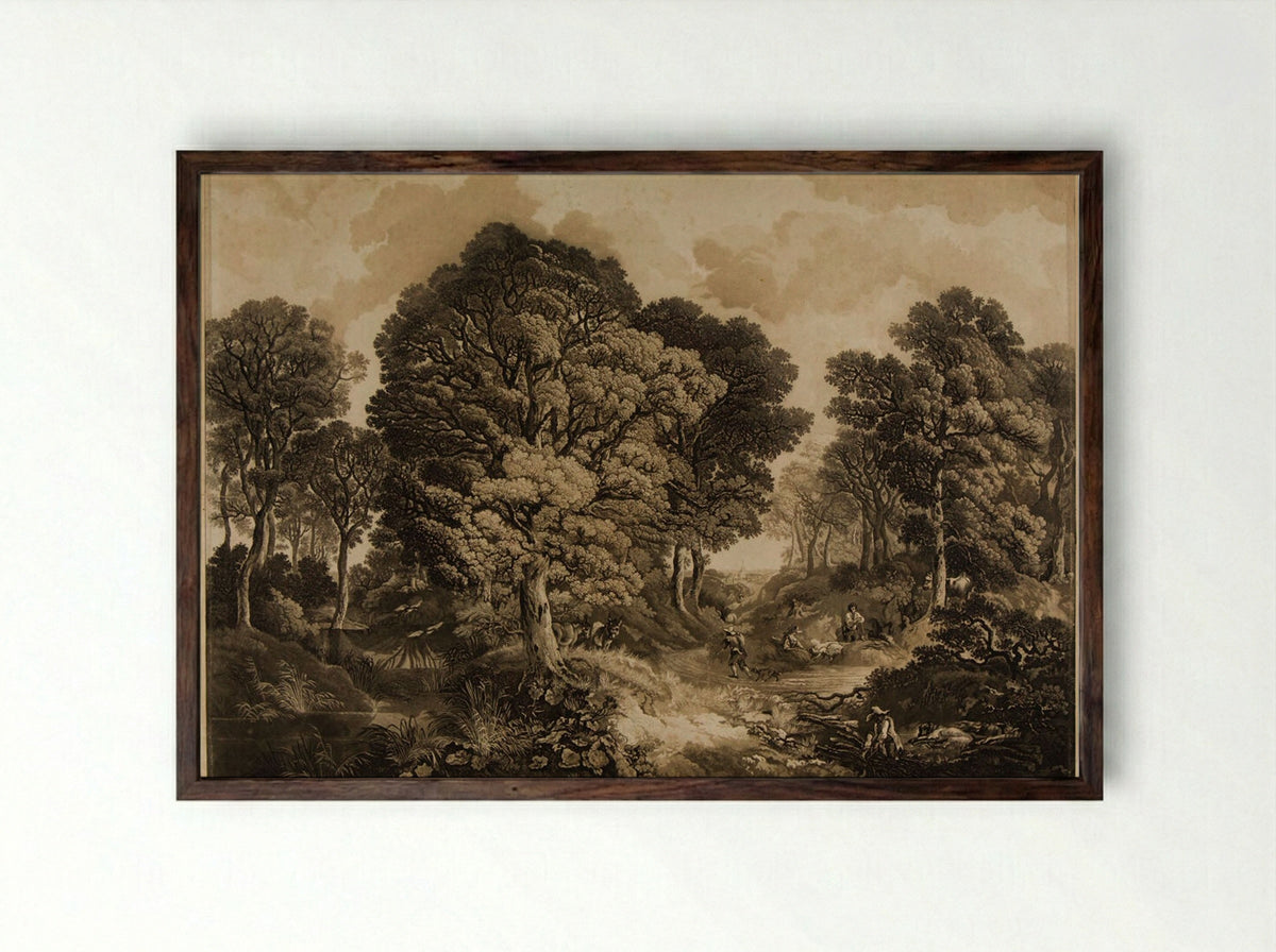 Cornard Wood - Maria Catharina Prestel - Framed Print Dark Wood