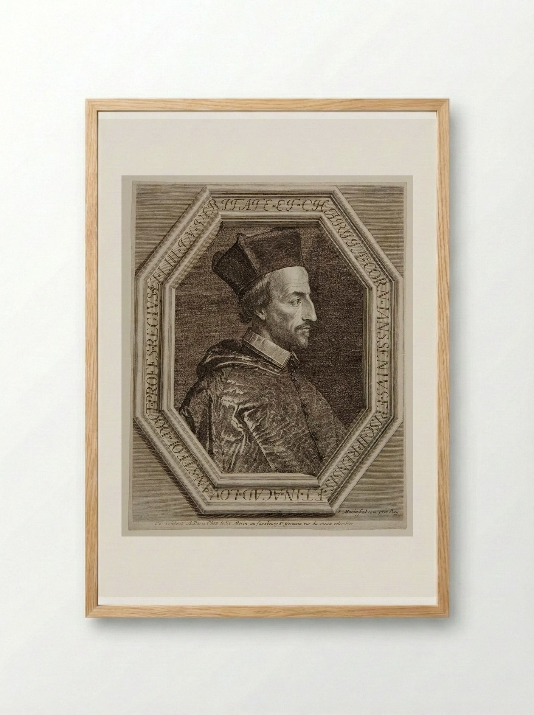Cornelius Jansen - Jean Morin - Framed Print Wood