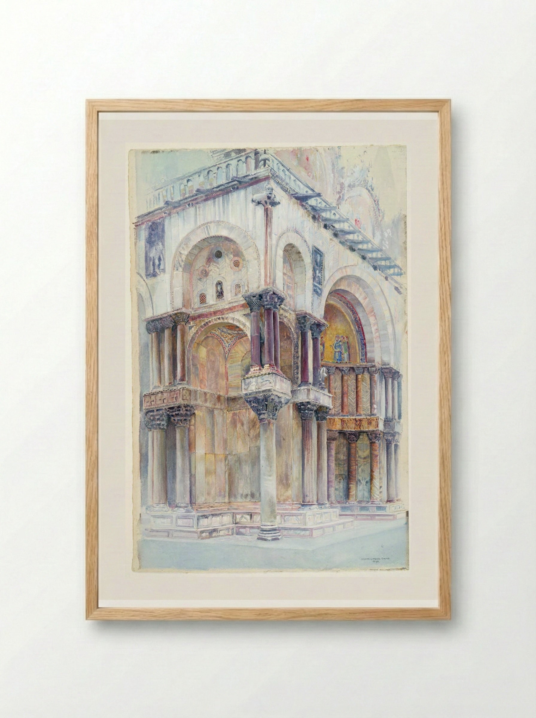 Corner of San Marco, Venice - Joseph Lindon Smith - Framed Print Wood