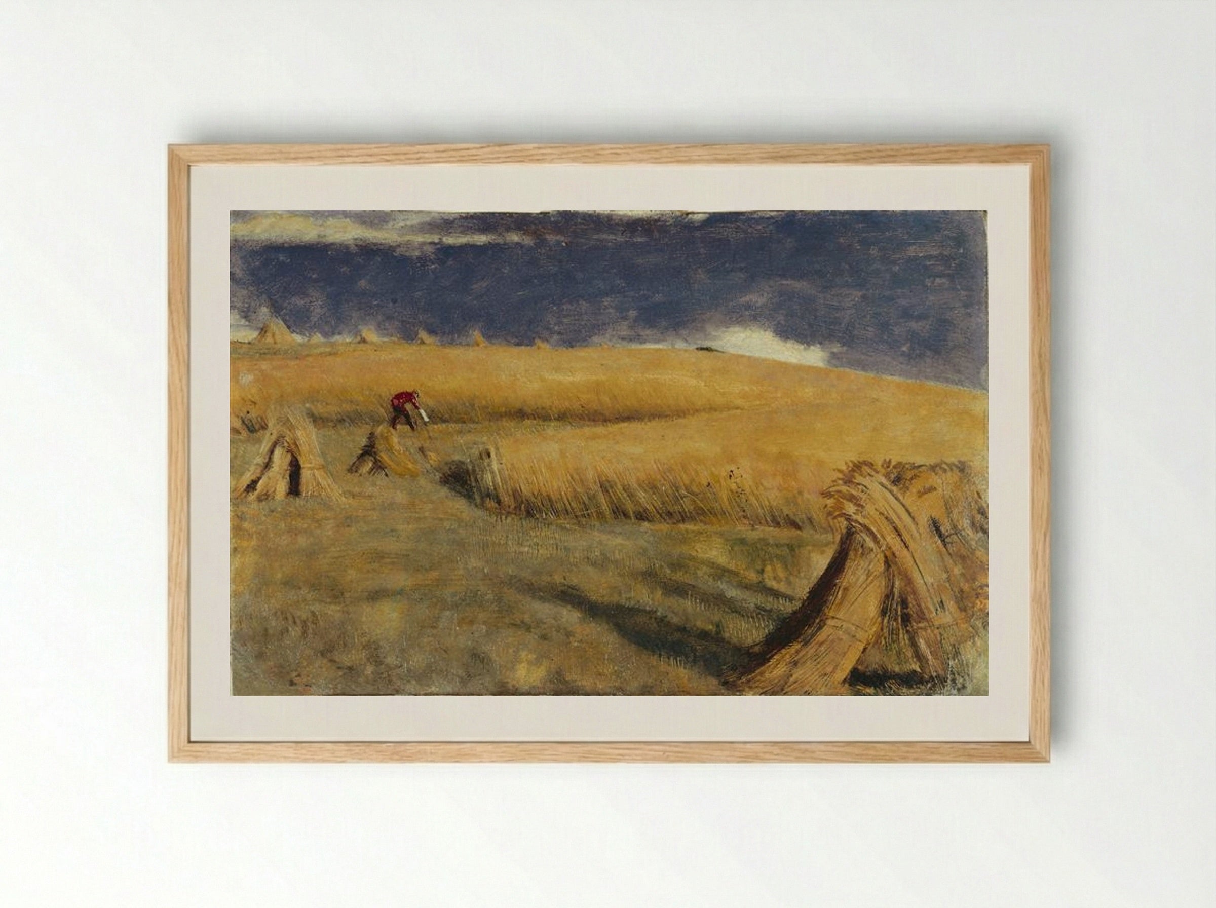 Cornfield at Ewell - William Holman Hunt - Framed Print Wood
