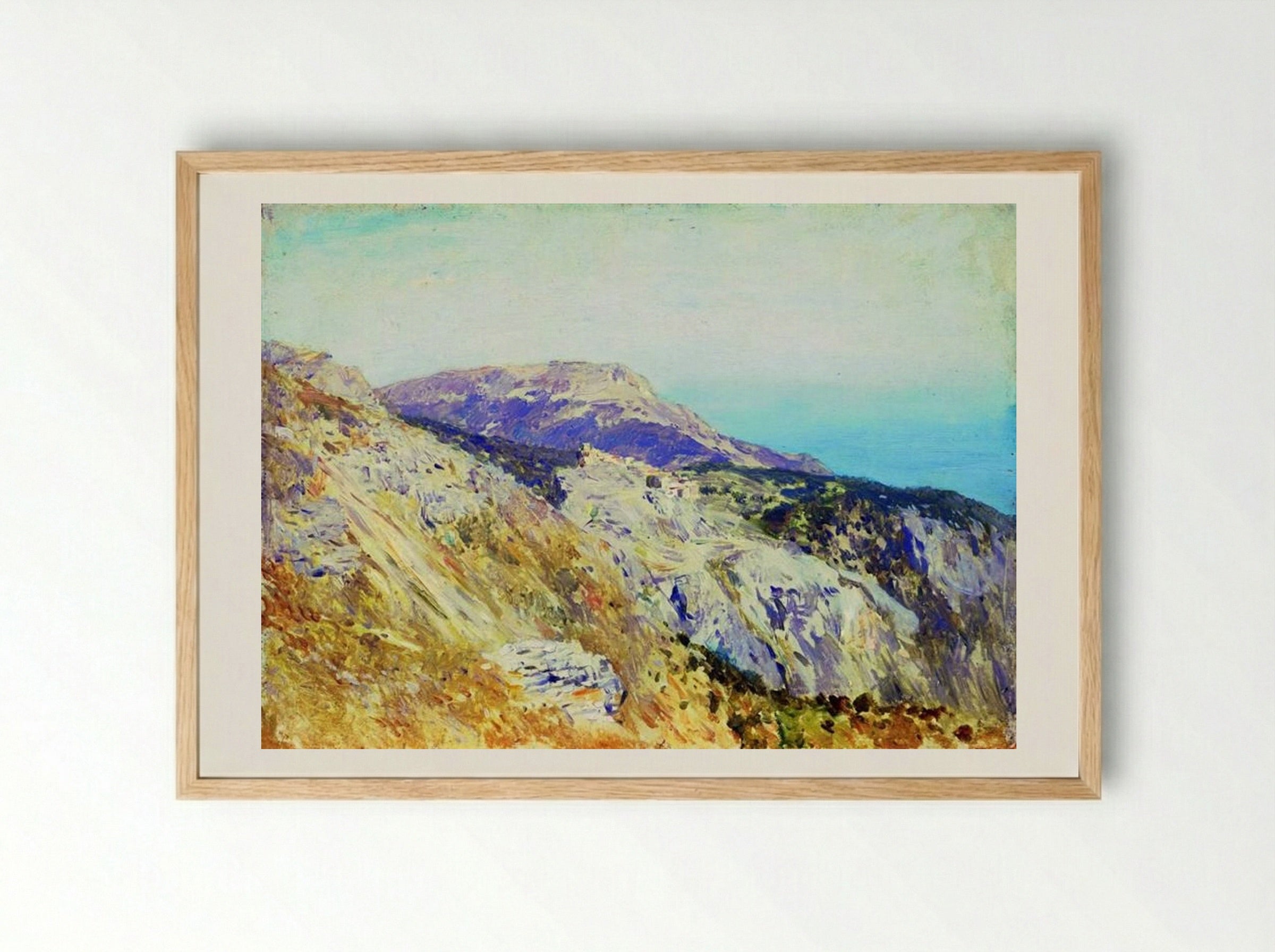 Corniche. Southern France - Isaac Levitan - Framed Print Wood