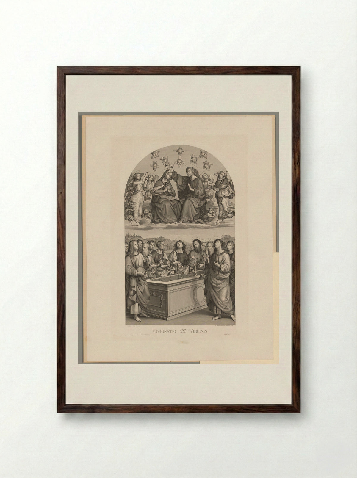 Coronatio S. S. Virginis - Christian Ernst Stölzel - Framed Print Dark Wood