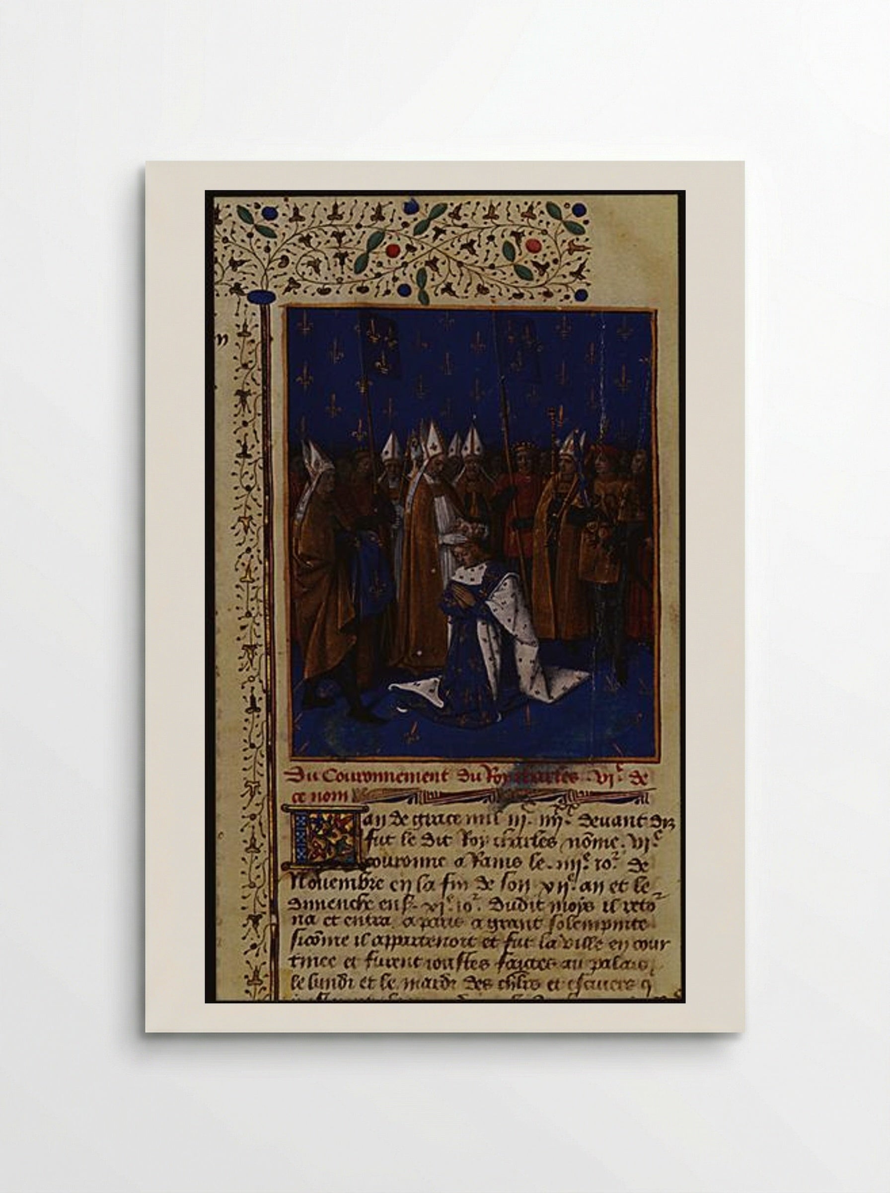 Coronation of Charles VI in 1380 in Reims - Jean Fouquet - Poster