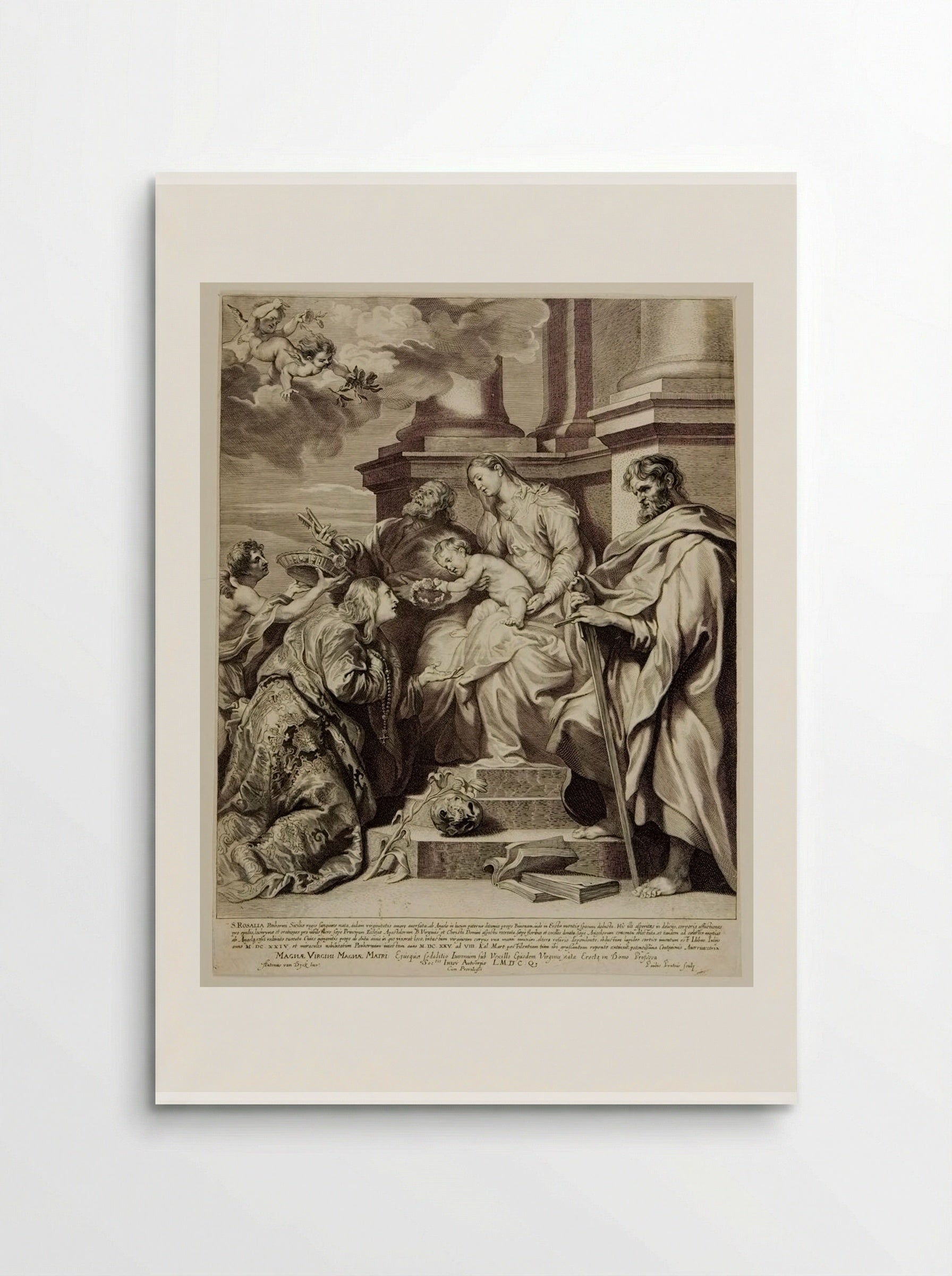 Coronation of Saint Rosalie - Paulus Pontius - Poster