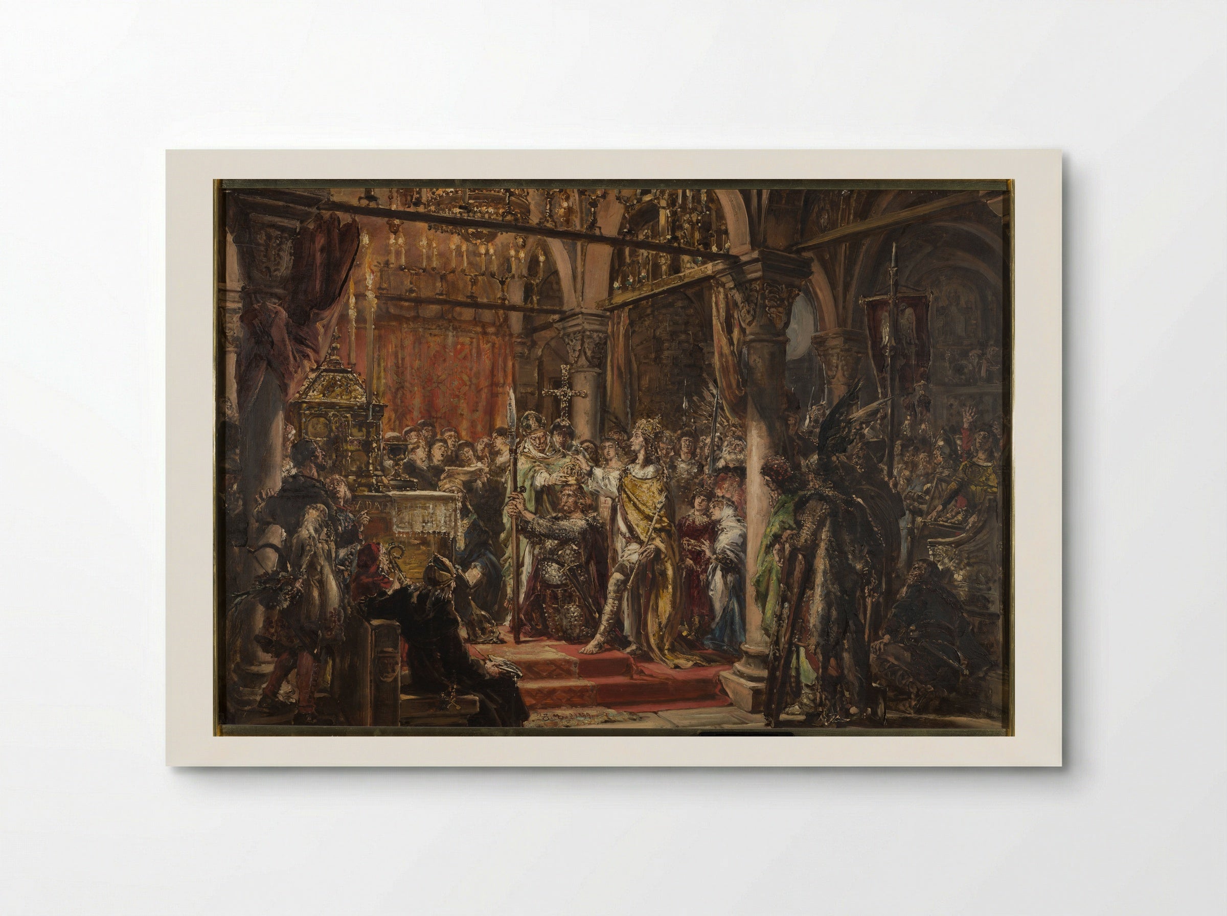 Coronation of the First King - Jan Matejko - Poster