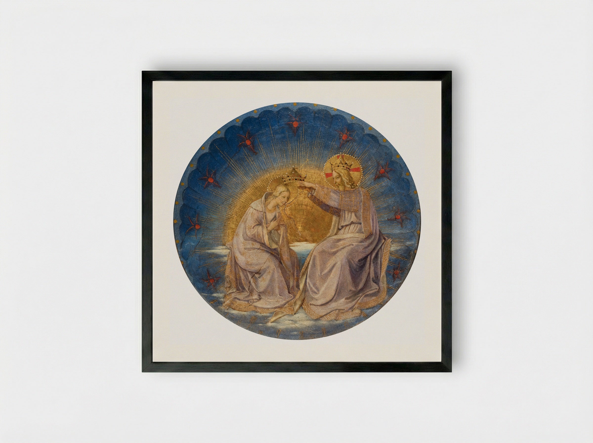 Coronation of the Virgin - Fra Angelico - Framed Print Black