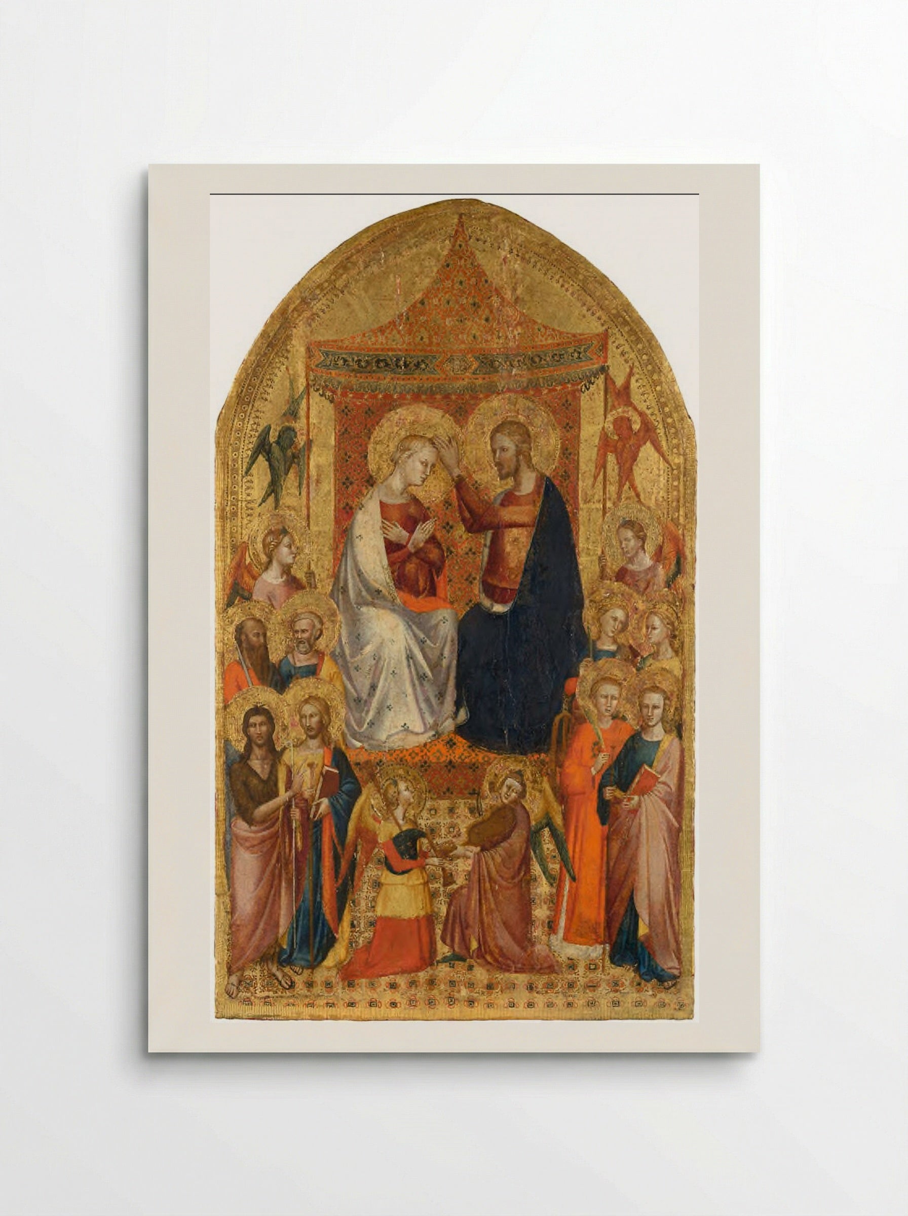 Coronation of the Virgin - Master of the Orcagnesque Misericordia - Poster