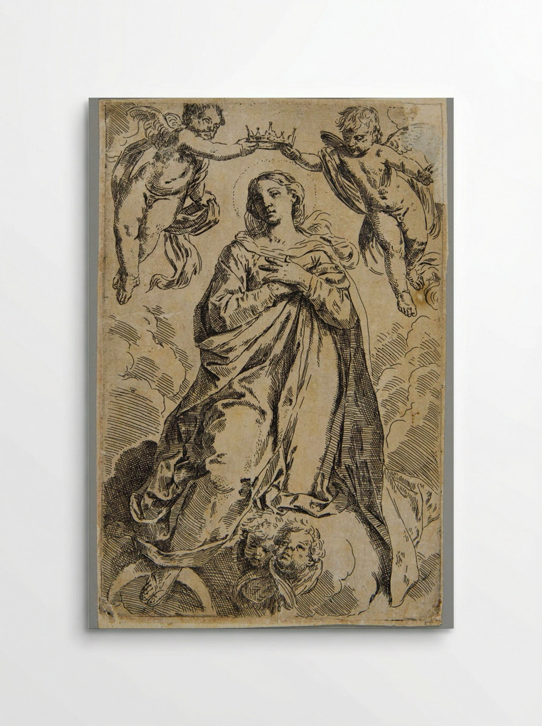 Coronation of the Virgin - Simone Cantarini - Poster
