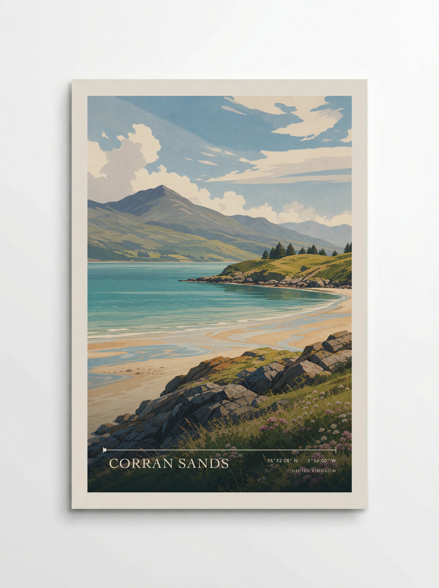 Corran Sands United Kingdom Travel Poster - Poster