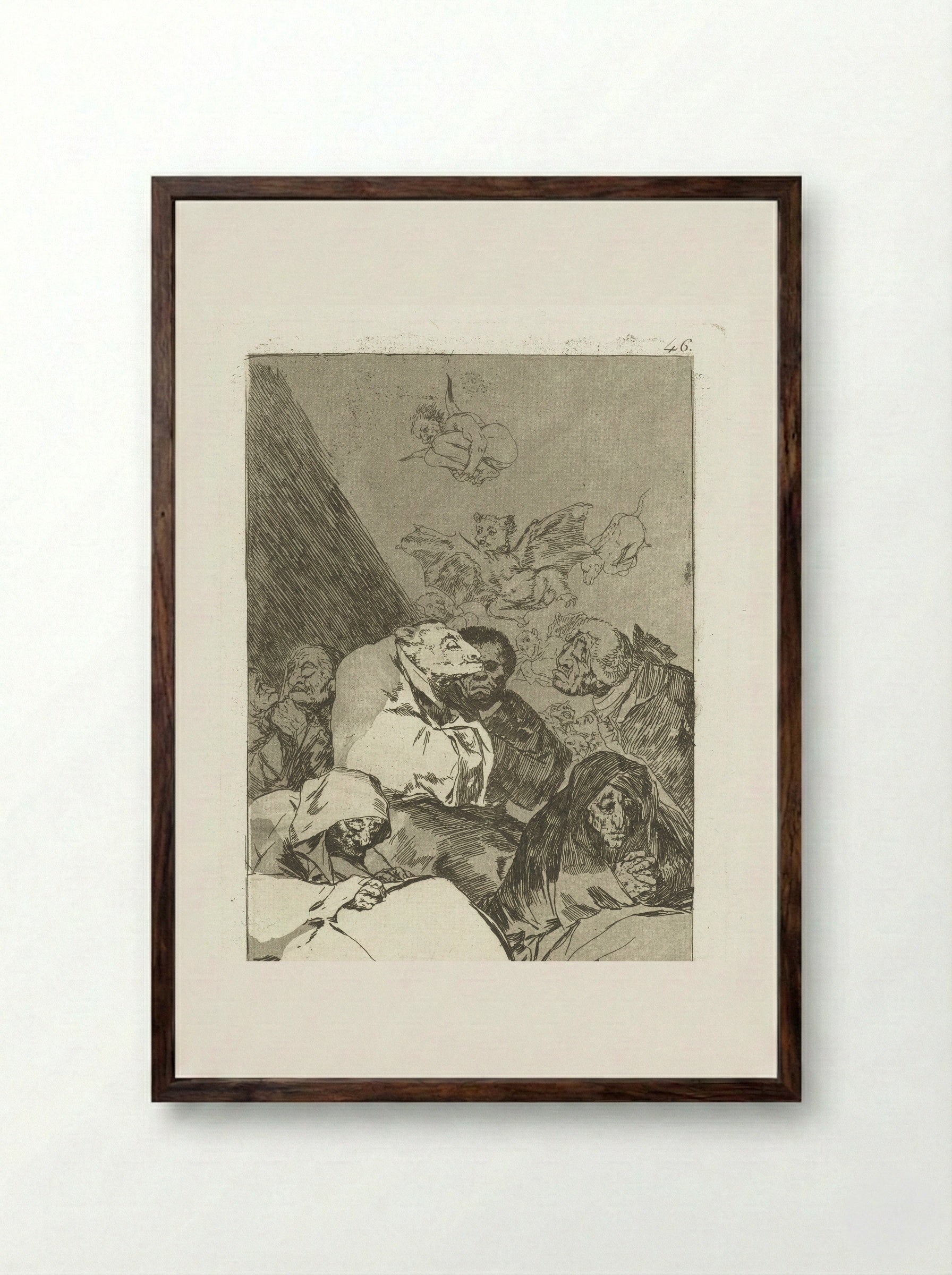 Correctie - Francisco de Goya - Framed Print Dark Wood