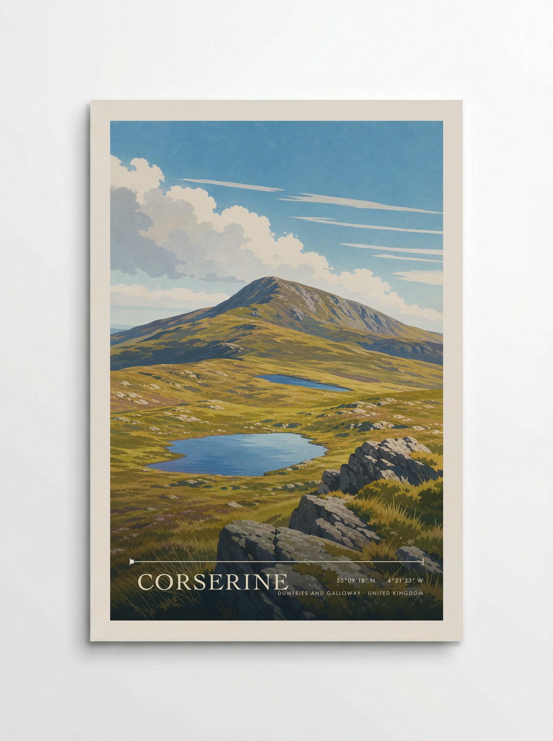 Corserine Dumfries and Galloway United Kingdom Travel Poster - Poster
