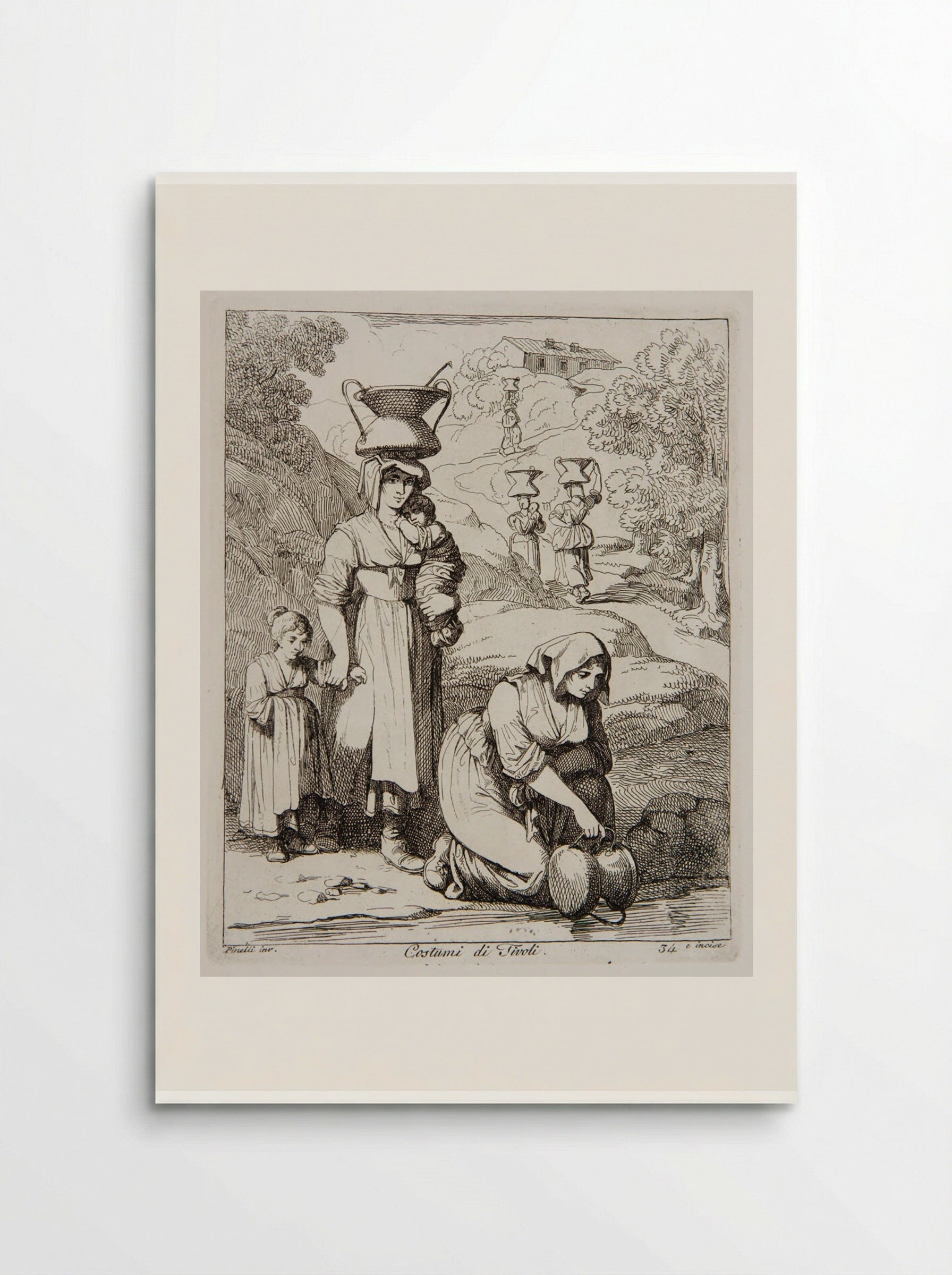 Costumes from Tivoli - Bartolomeo Pinelli - Poster