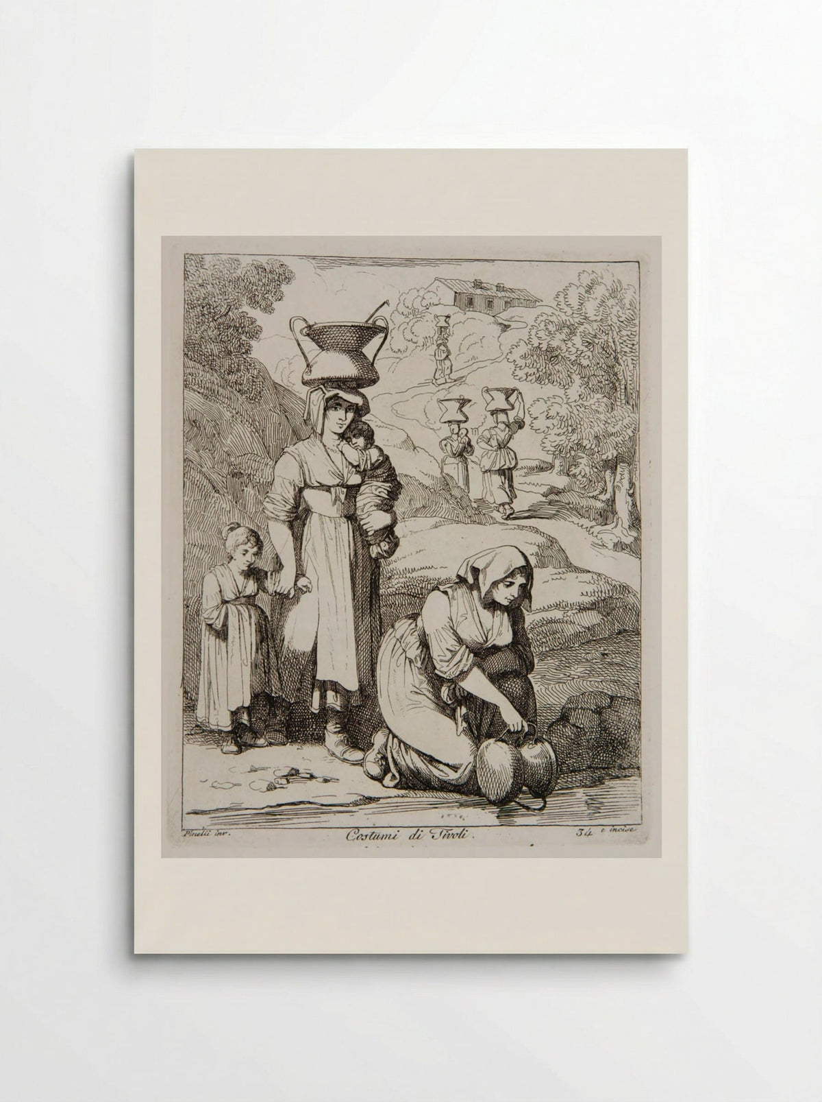 Costumes from Tivoli - Bartolomeo Pinelli - Poster