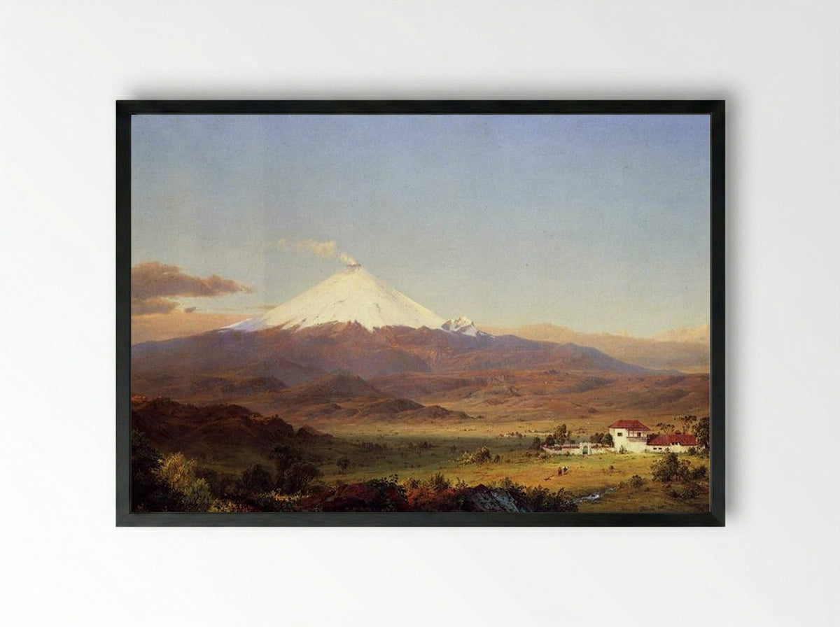 Cotopaxi - Frederic Edwin Church - Framed Print Black