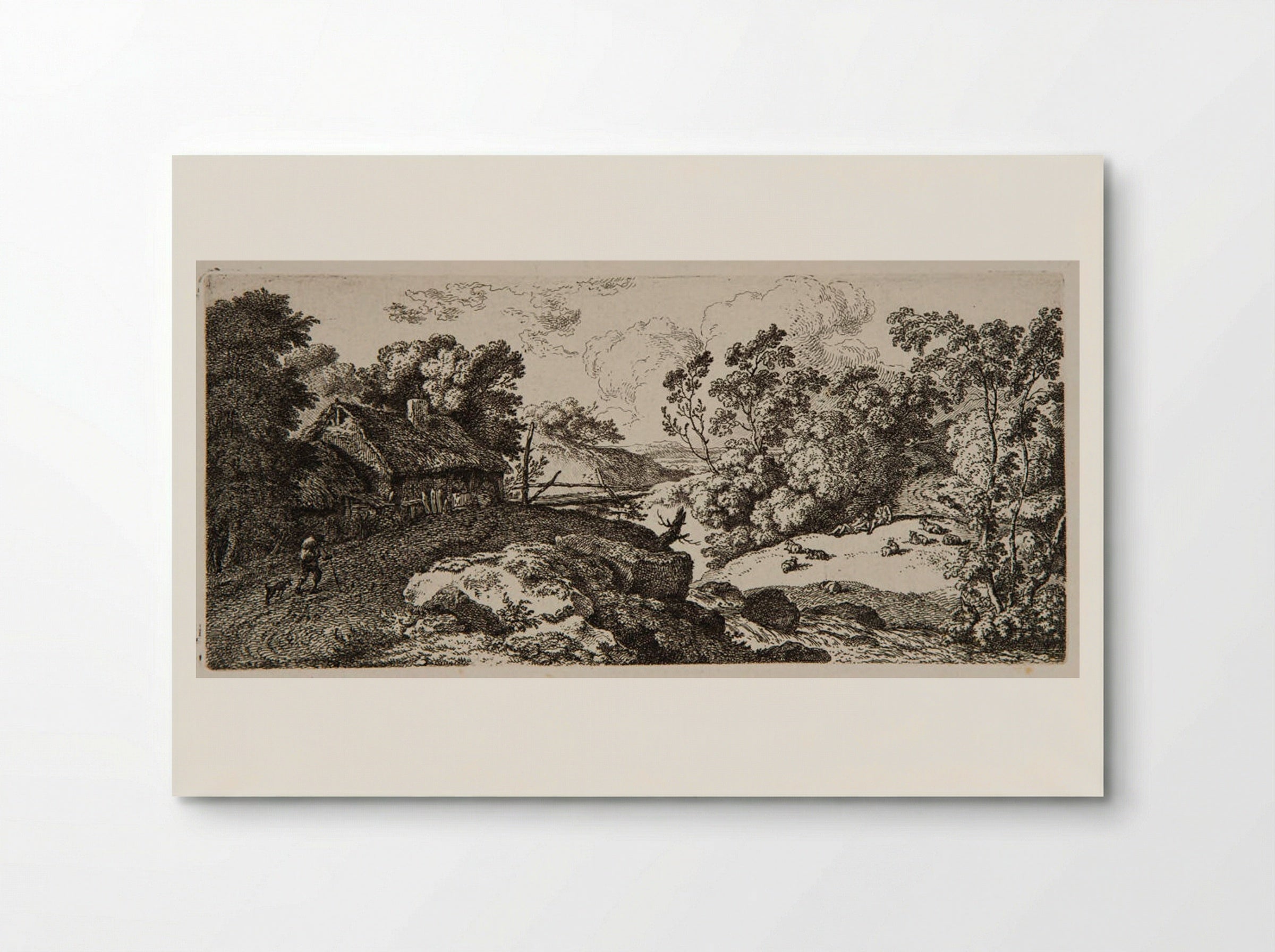 Cottage by a Bridge - Ferdinand Kobell - Poster