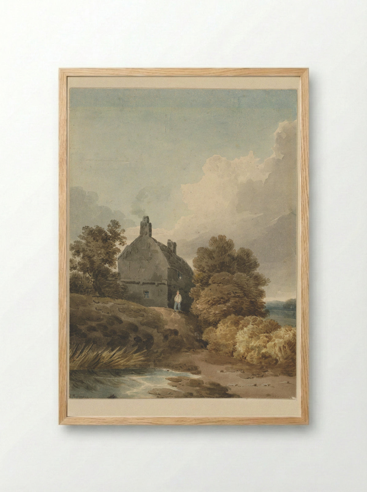 Cottage in Dulwich - J. Hamble - Framed Print Wood