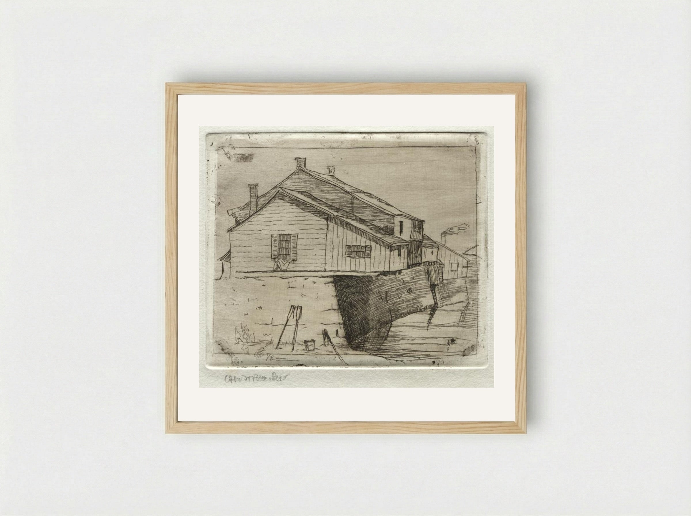Cottages, Cleveland - Otto H. Bacher - Framed Print Wood