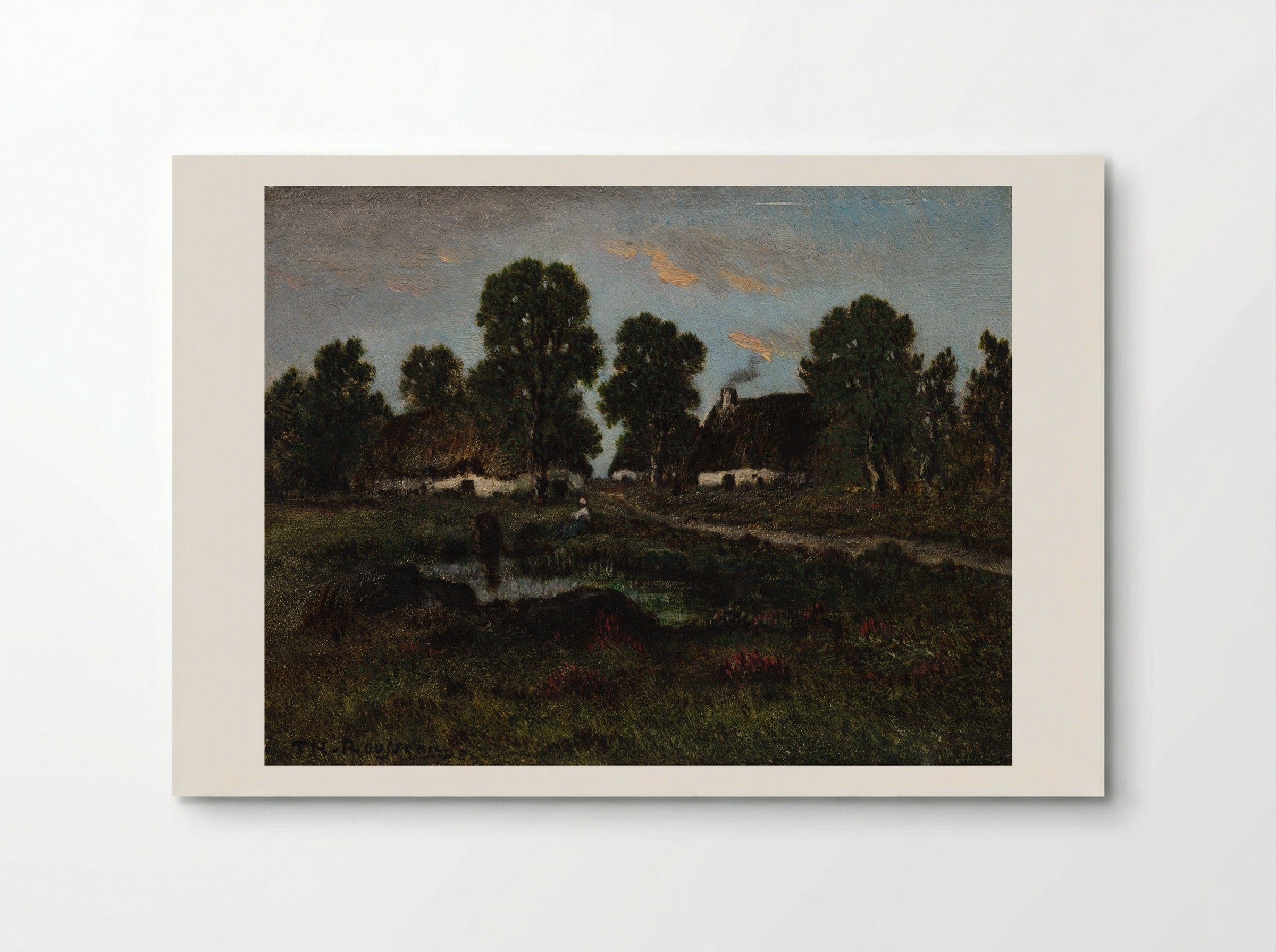 Cottages Near Larchant - Théodore Rousseau - Poster