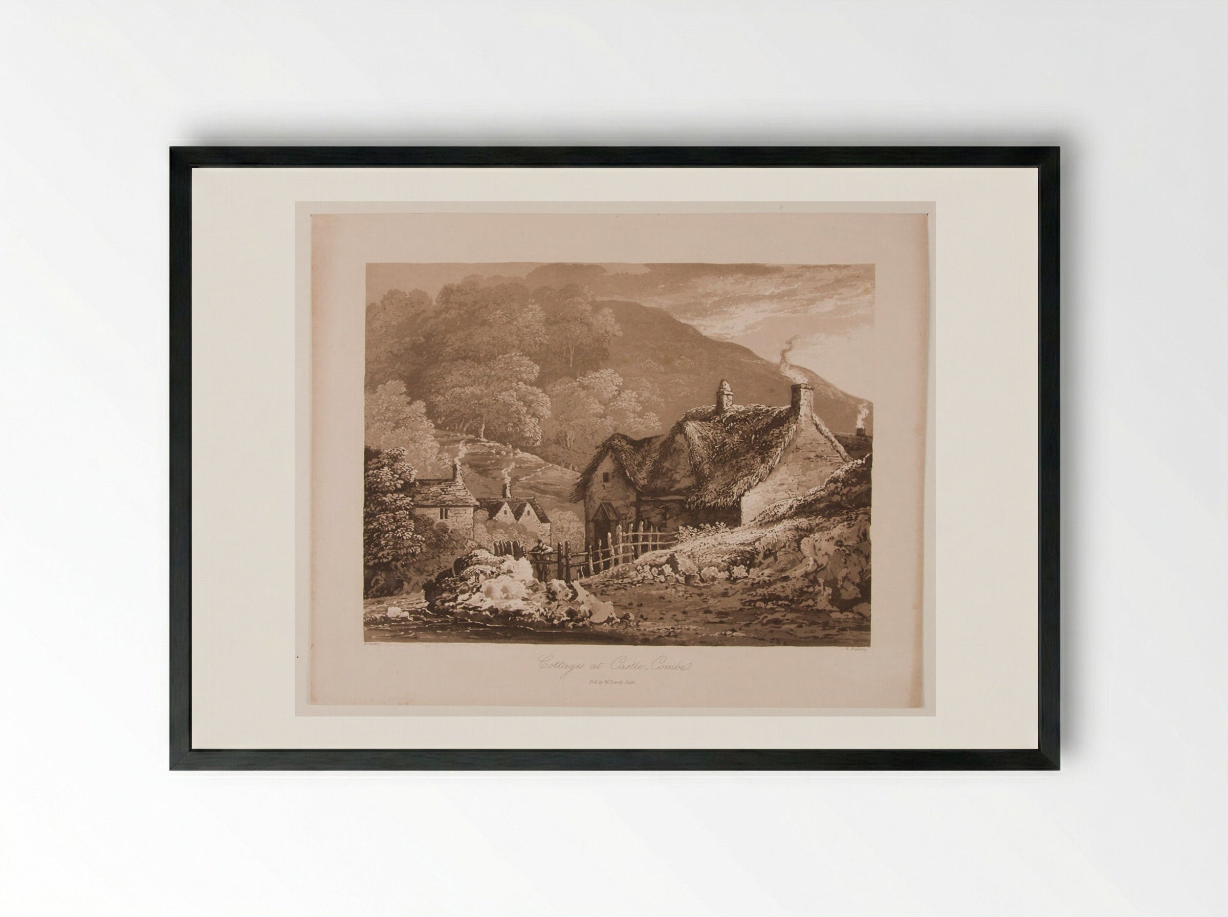 Cottages at Castle-Combe - Thales Fielding - Framed Print Black
