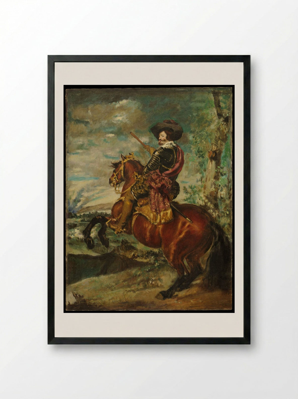 Count-Duke of Olivares on Horseback, after Velazquez - Denman Waldo Ross - Framed Print Black