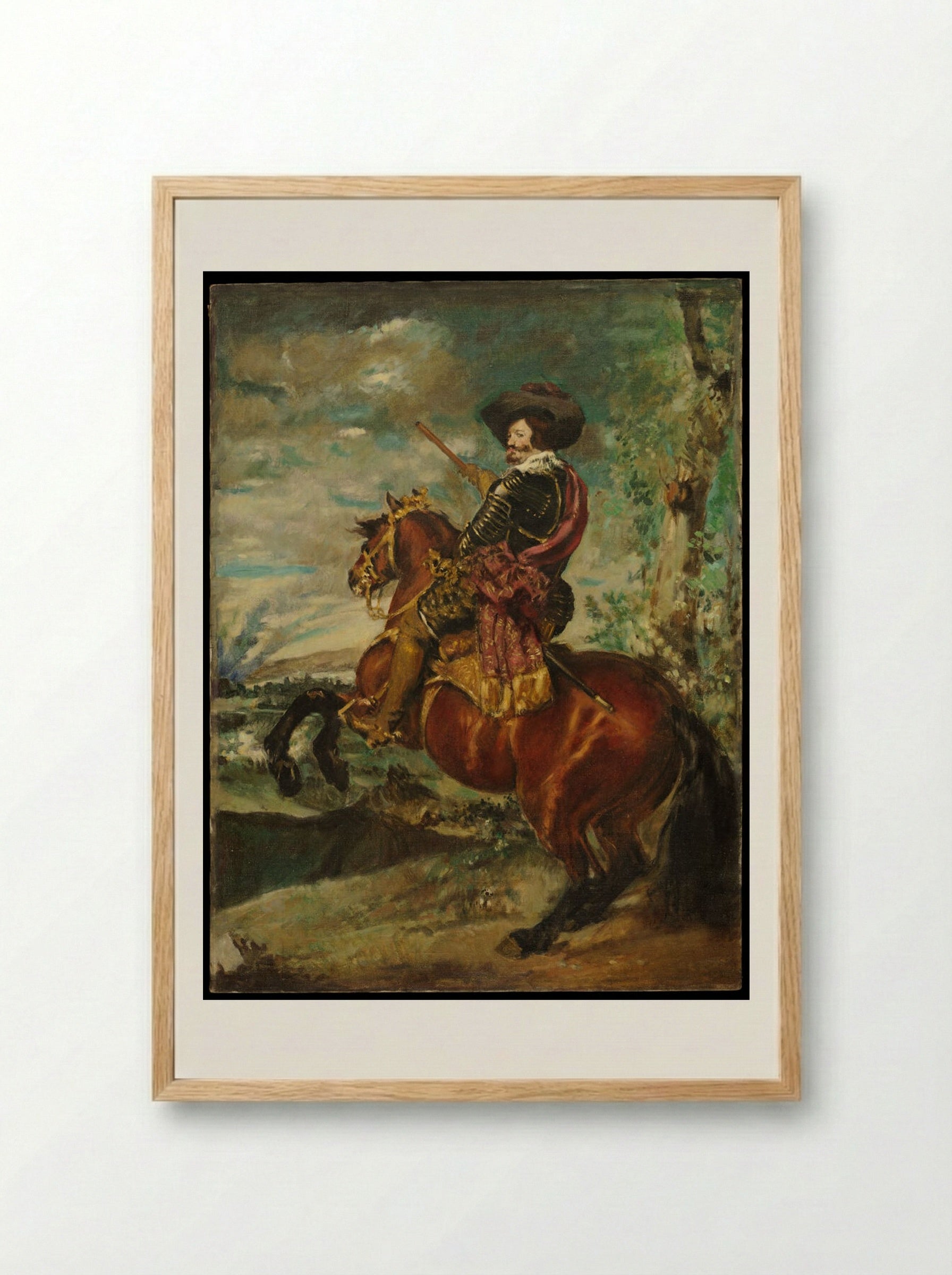 Count-Duke of Olivares on Horseback, after Velazquez - Denman Waldo Ross - Framed Print Wood