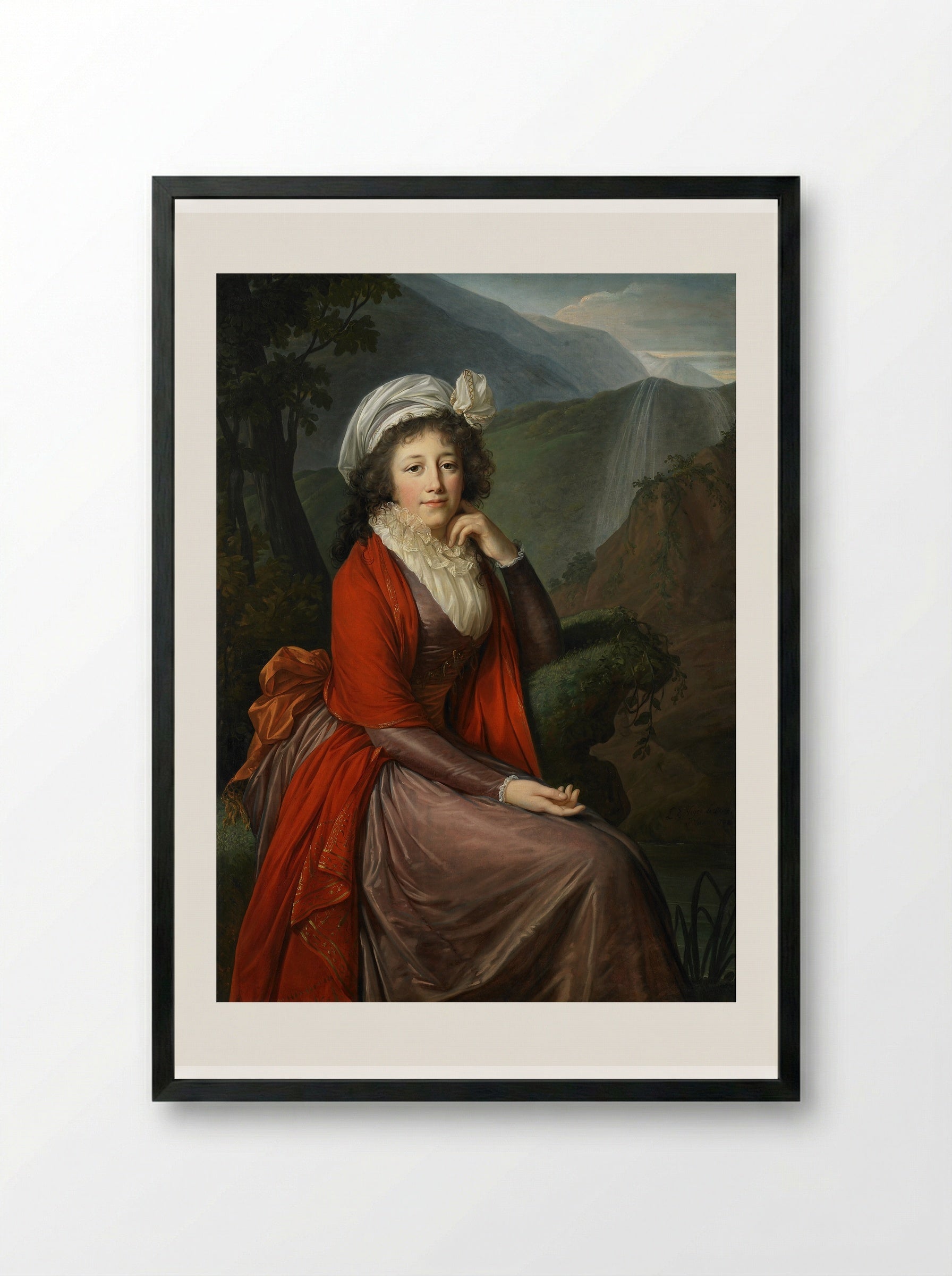 Countess Bucquoi - Louise Elisabeth Vigée Le Brun - Framed Print Black