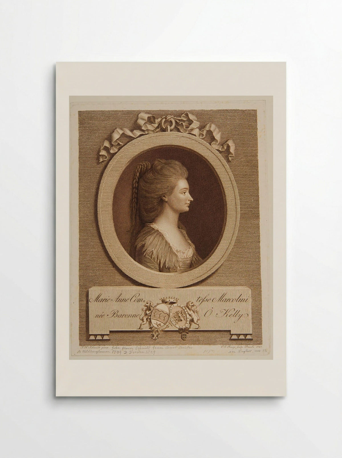 Countess Marie Anne Marcolini - Carl Gottlieb Rasp - Poster