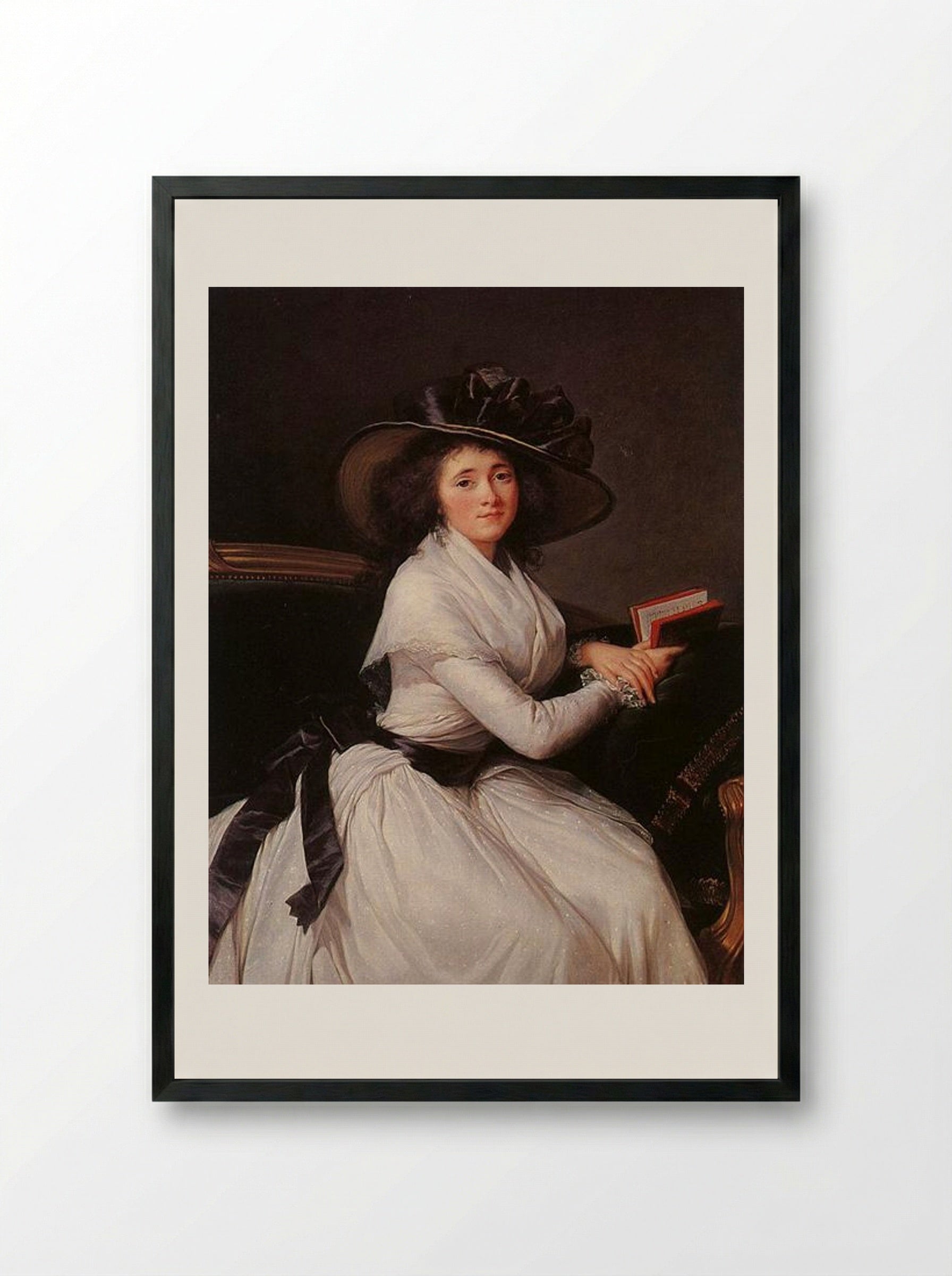 Countess of Châtre - Louise Elisabeth Vigée Le Brun - Framed Print Black