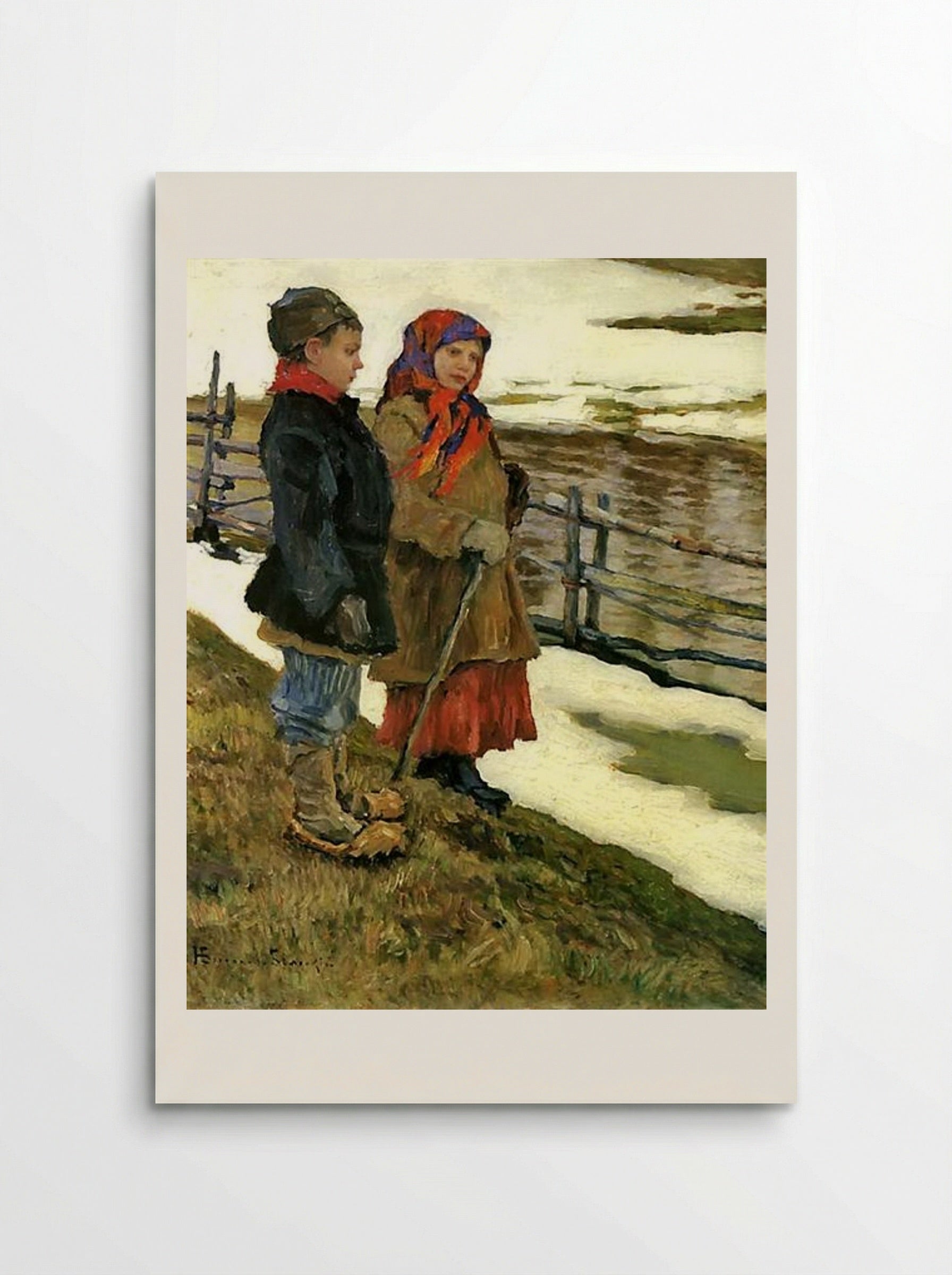 Country Children - Nikolay Bogdanov-Belsky - Poster