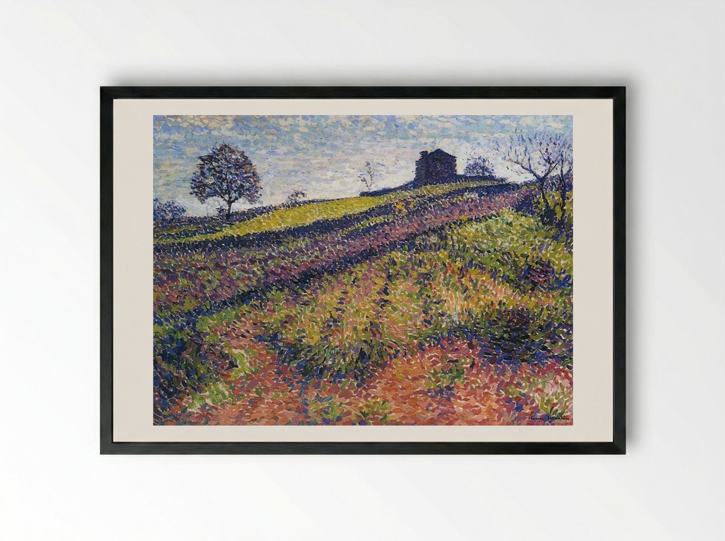 Country House - Henri Martin - Framed Print Black