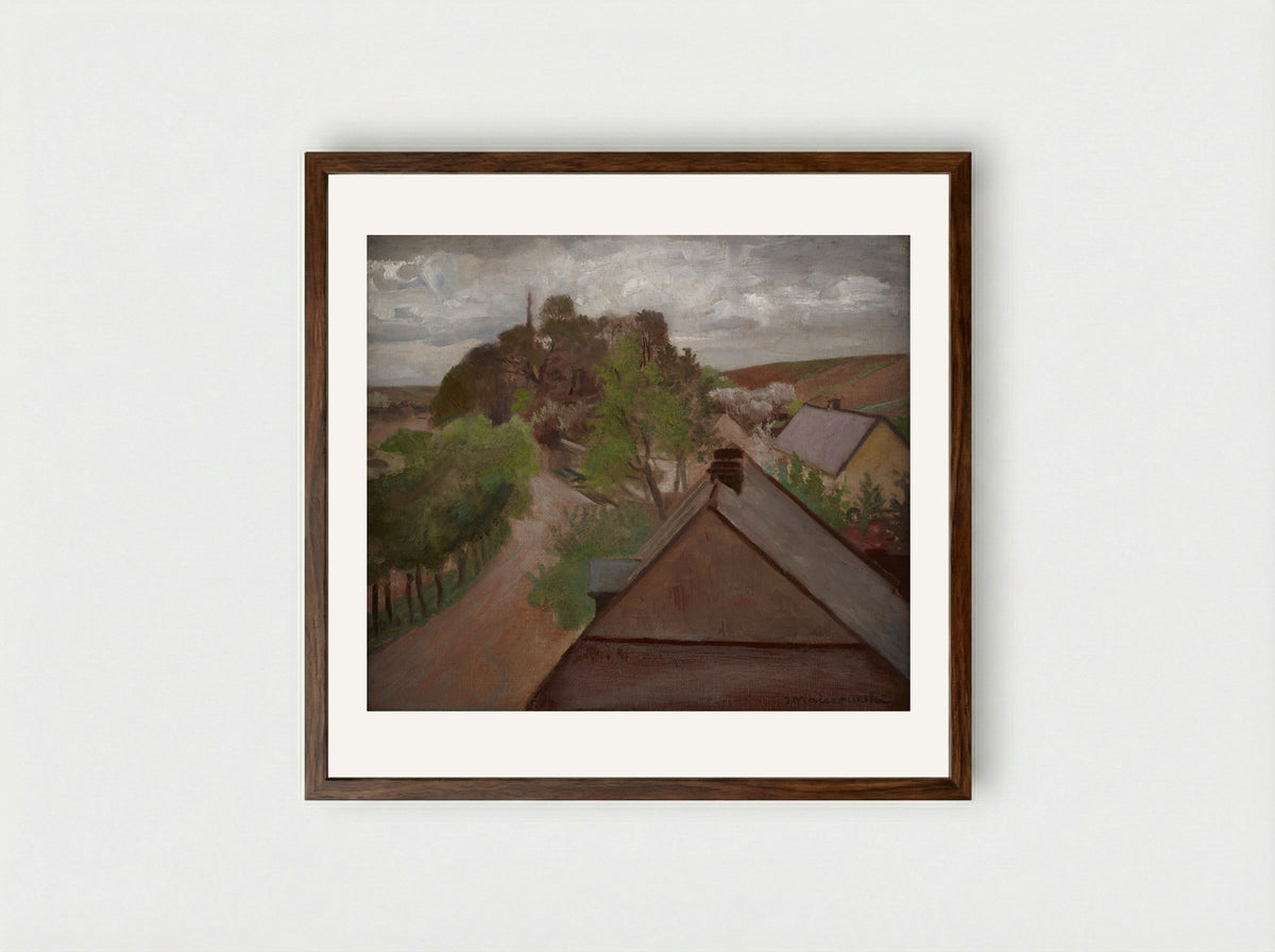 Country - Jacek Malczewski - Framed Print Dark Wood
