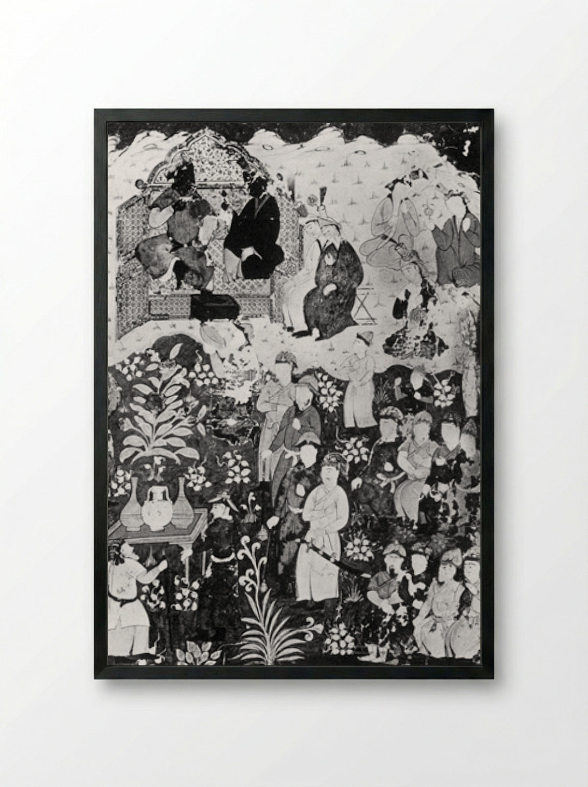 Court Scene - Fine Art Print - Framed Print Black