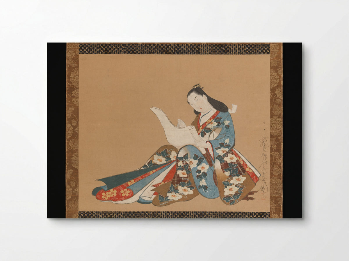 Courtesan Writing a Letter - Kaigetsudō Doshin - Poster