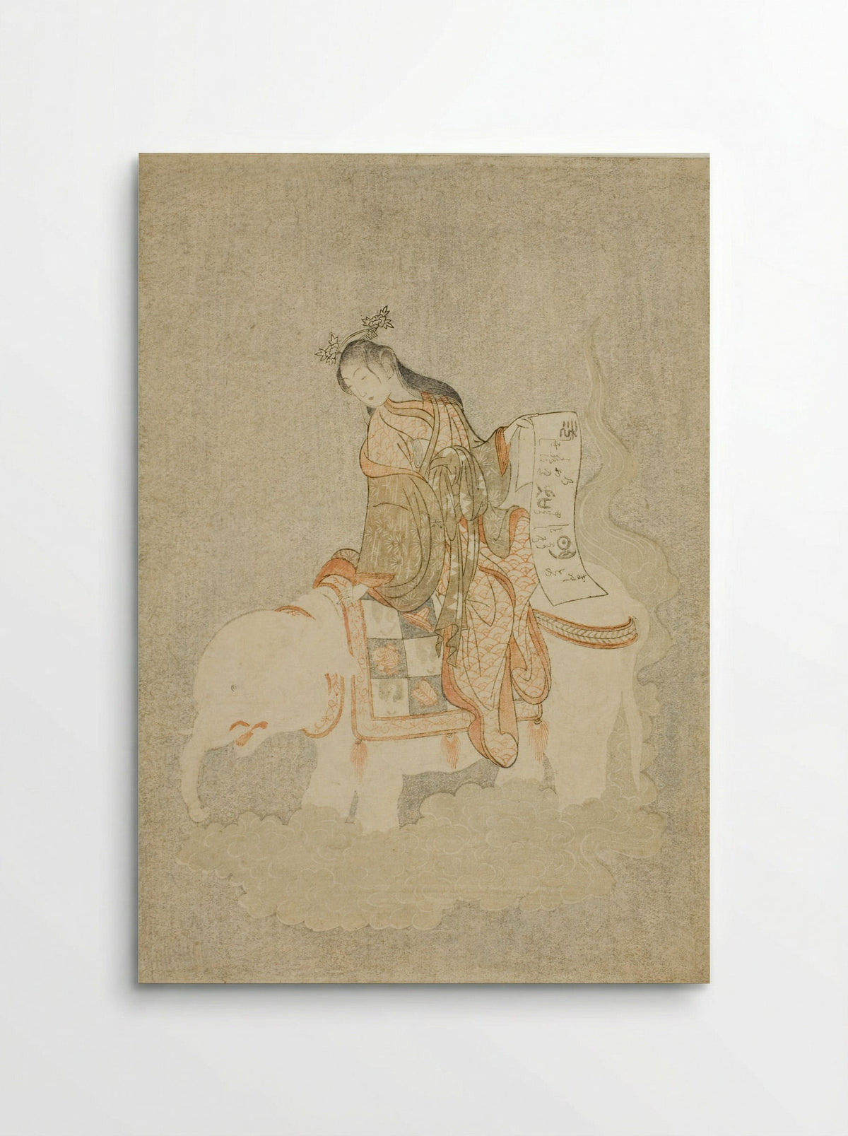 Courtesan on White Elephant - Suzuki Harunobu - Poster