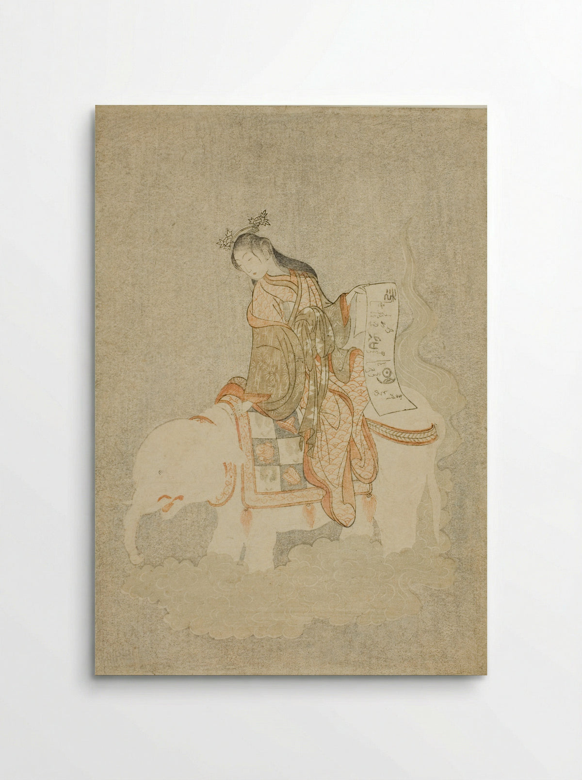 Courtesan on White Elephant - Suzuki Harunobu - Poster