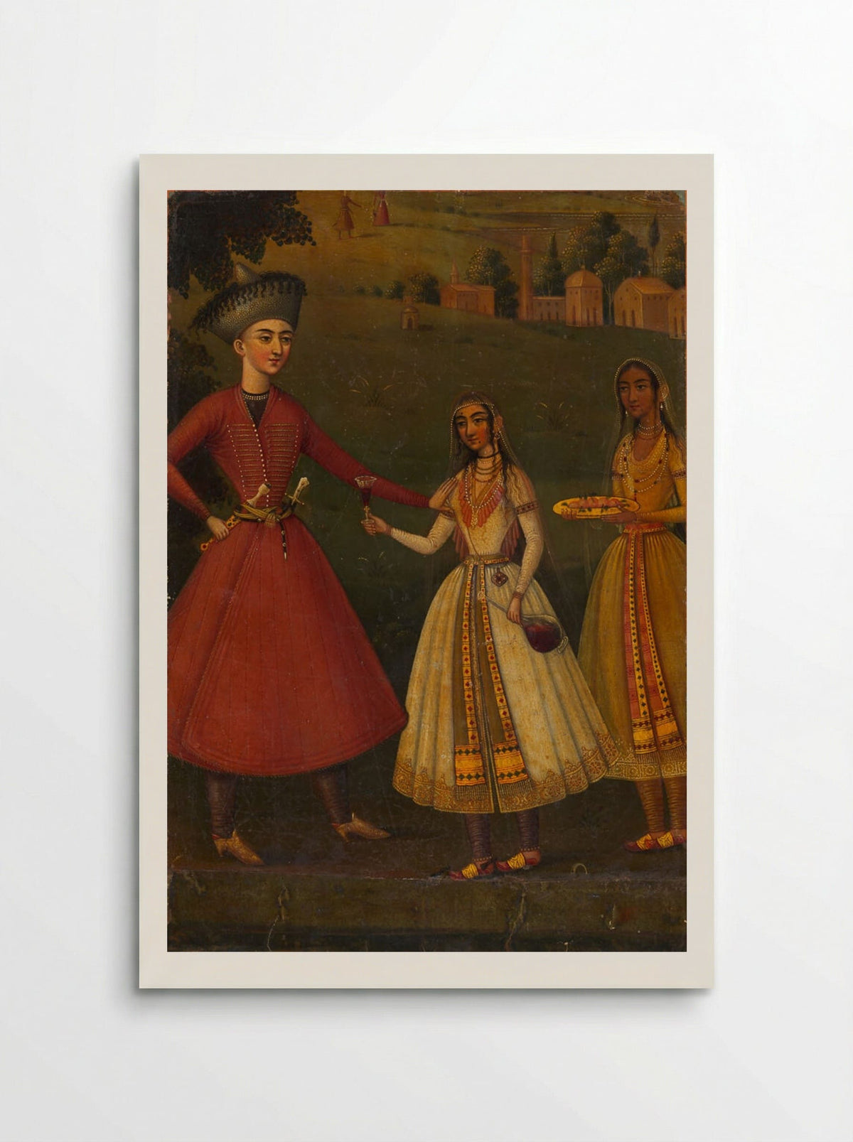 Courtier Refusing Wine from Indian Courtesans - Unknown Artist - Poster