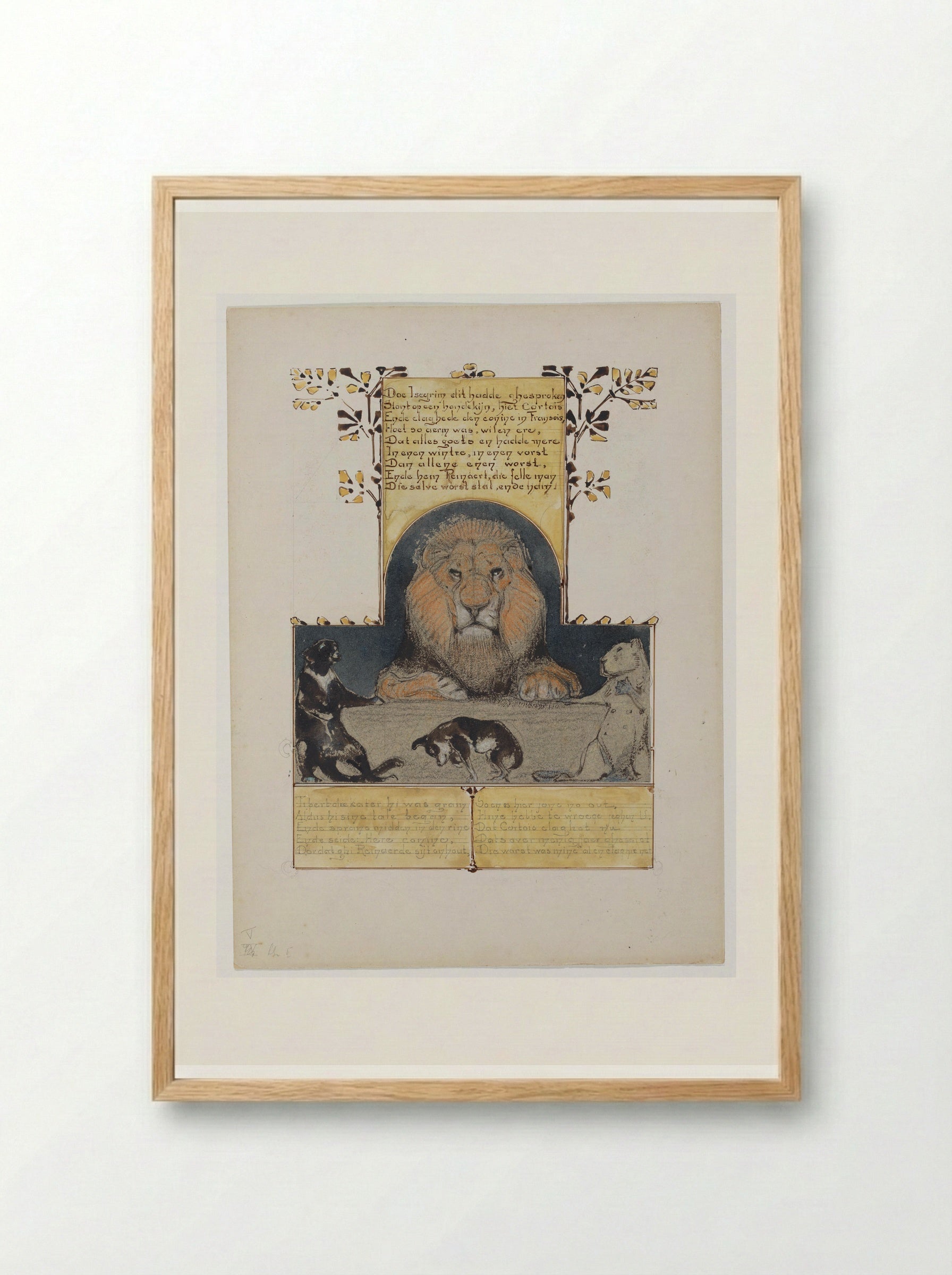 Courtois voor koning Nobel - Bernard Willem Wierink - Framed Print Wood