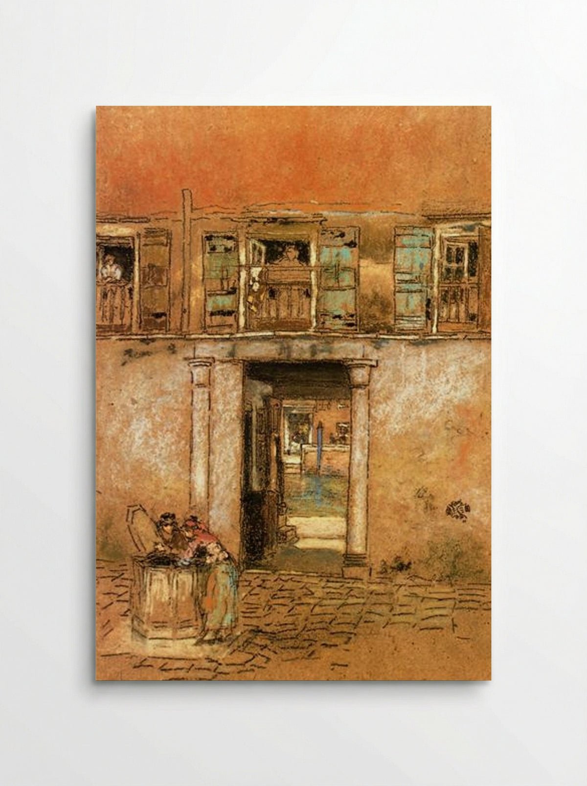 Courtyard and Canal - James McNeill Whistler - Poster