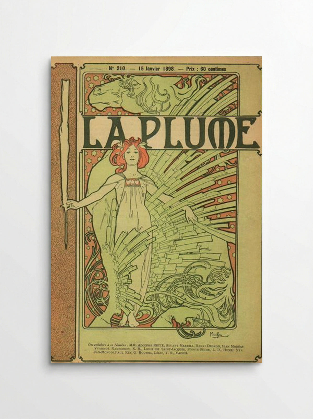 Cover for La Plume (15 January 1898) - Alphonse Mucha - Poster
