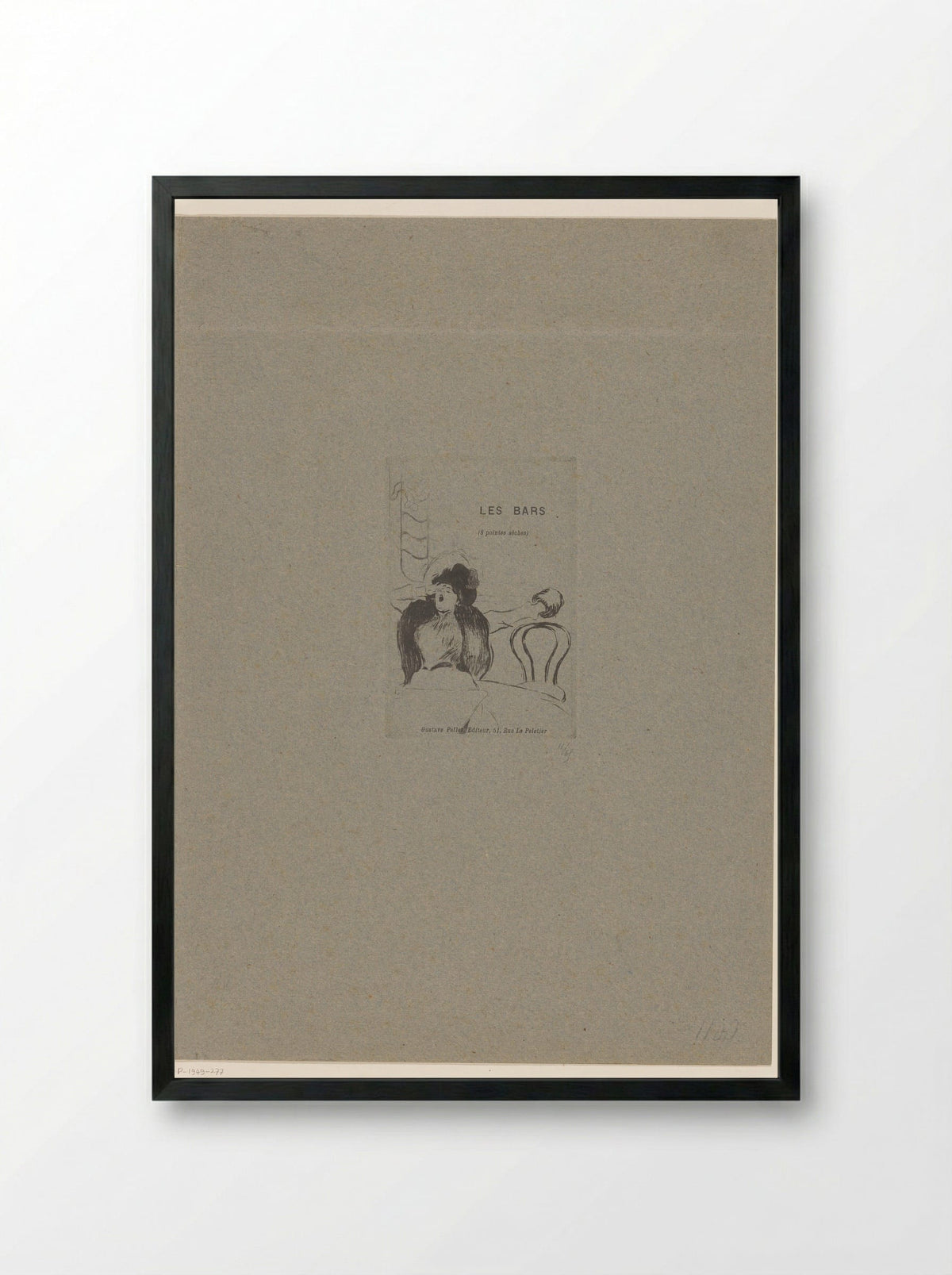 Cover for Les Bars - Louis Legrand - Framed Print Black
