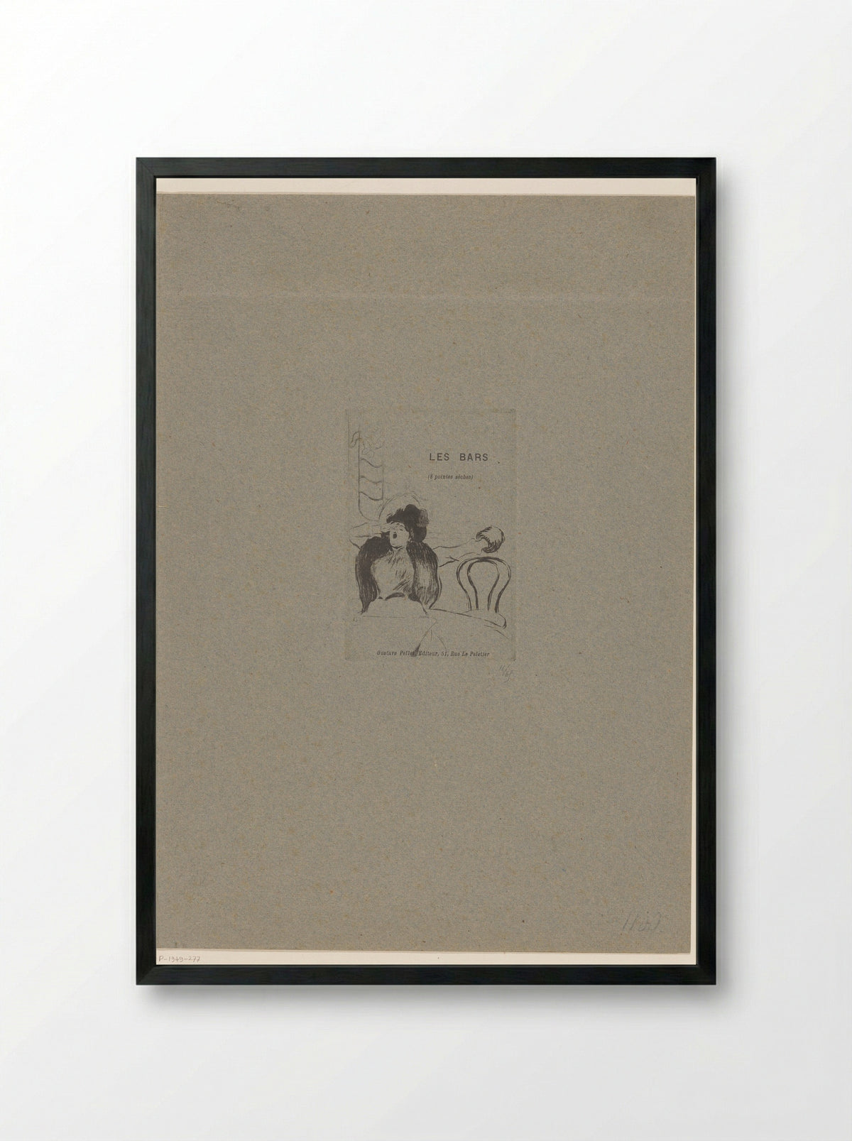 Cover for Les Bars - Louis Legrand - Framed Print Black