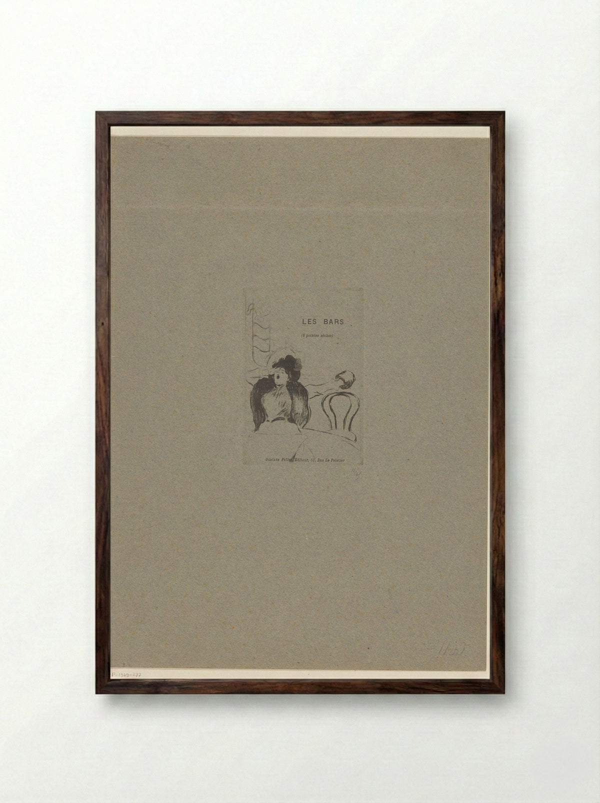 Cover for Les Bars - Louis Legrand - Framed Print Dark Wood