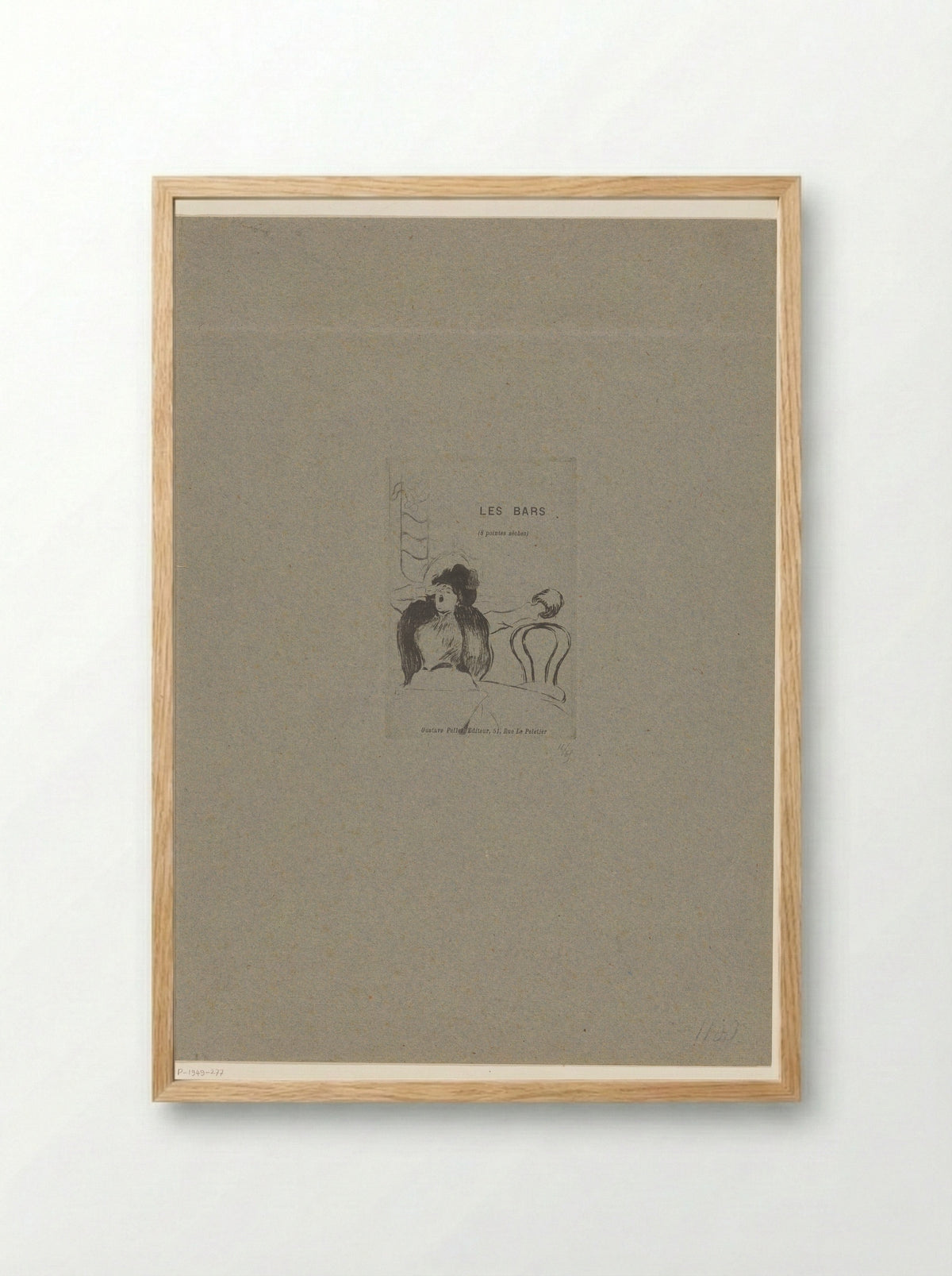 Cover for Les Bars - Louis Legrand - Framed Print Wood