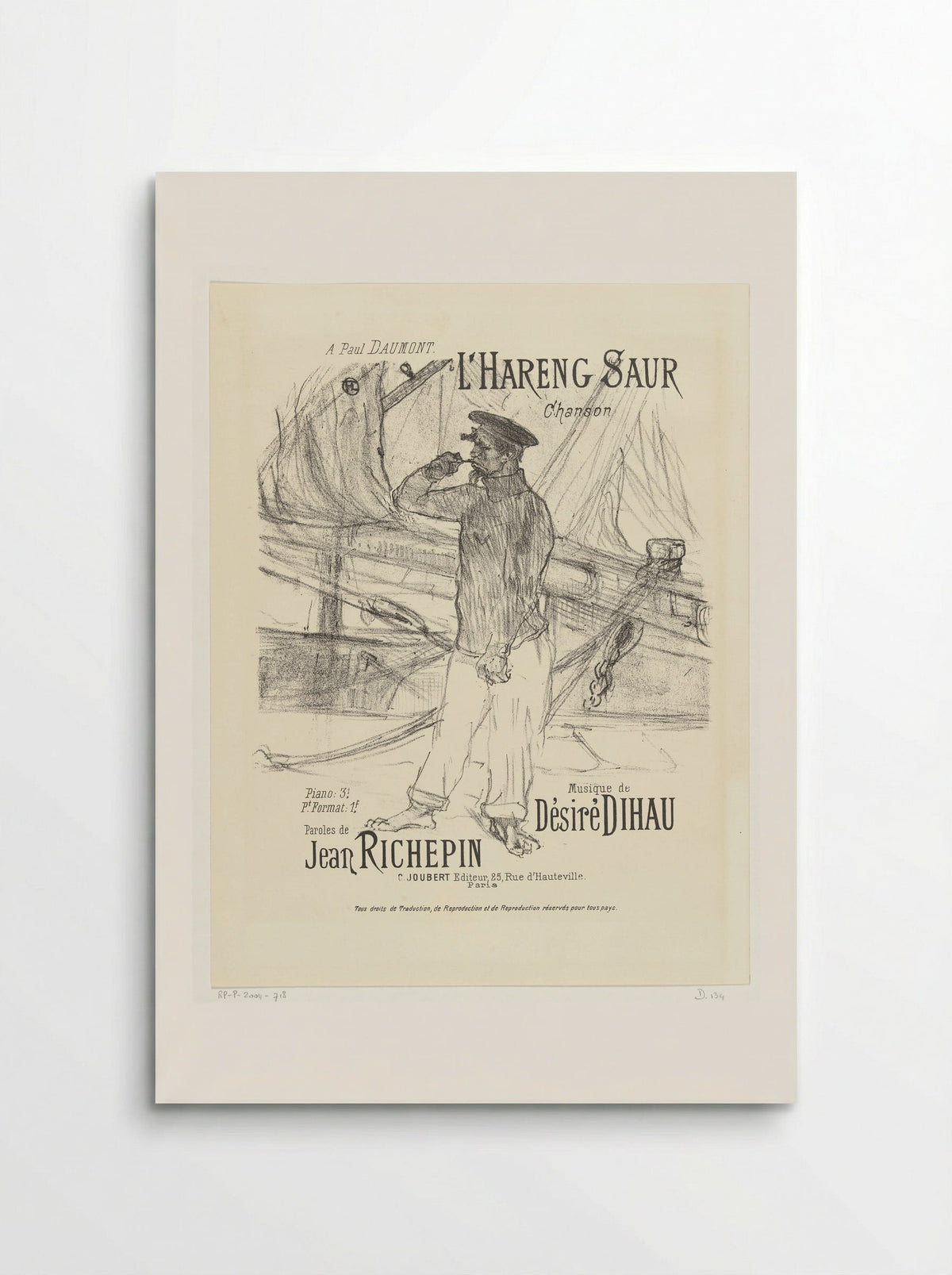 Cover for the song L'Hareng saur - H. Lefèbvre - Poster