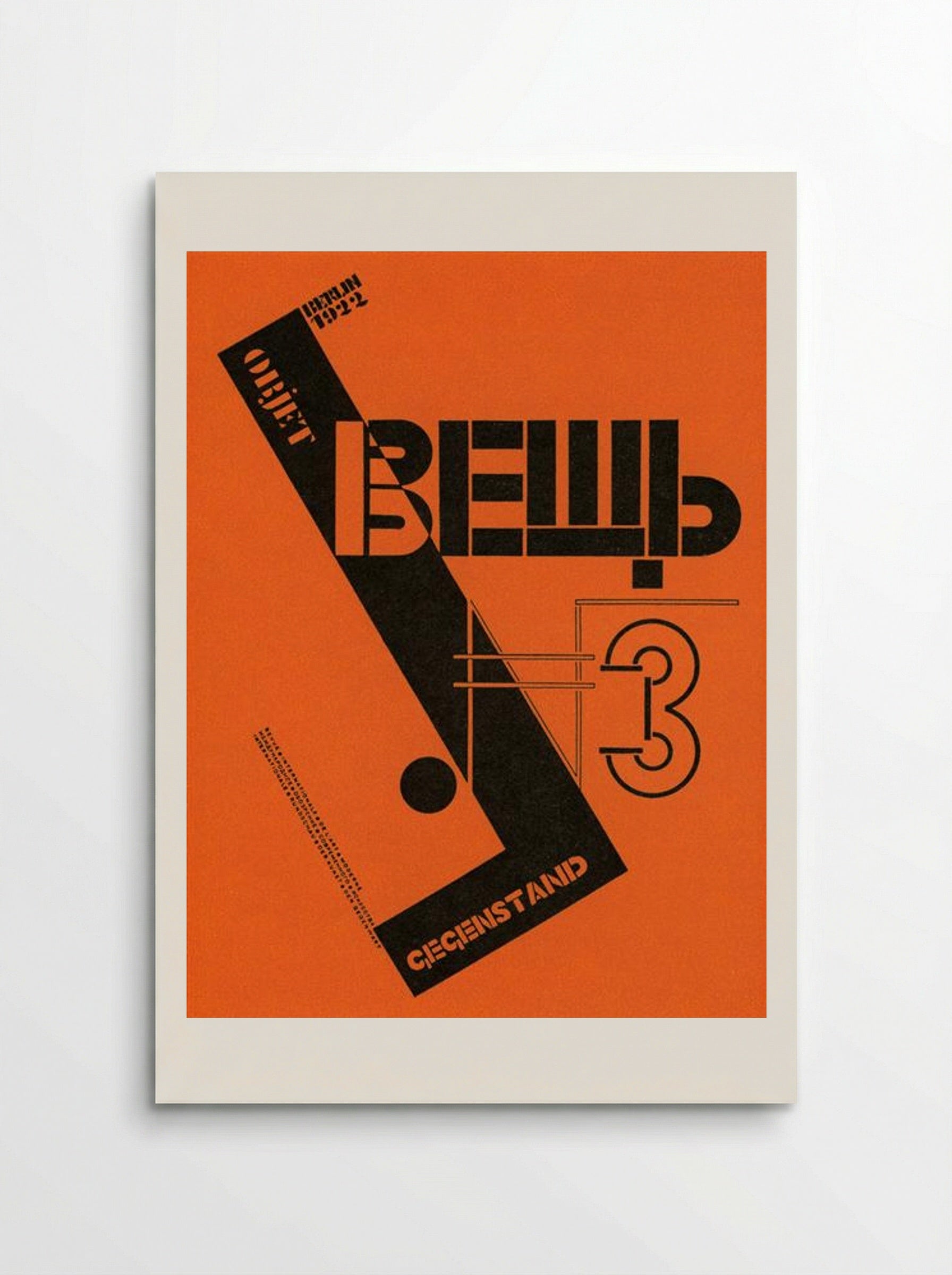 Cover of the avant-garde periodical 'Veshch' - El Lissitzky - Poster