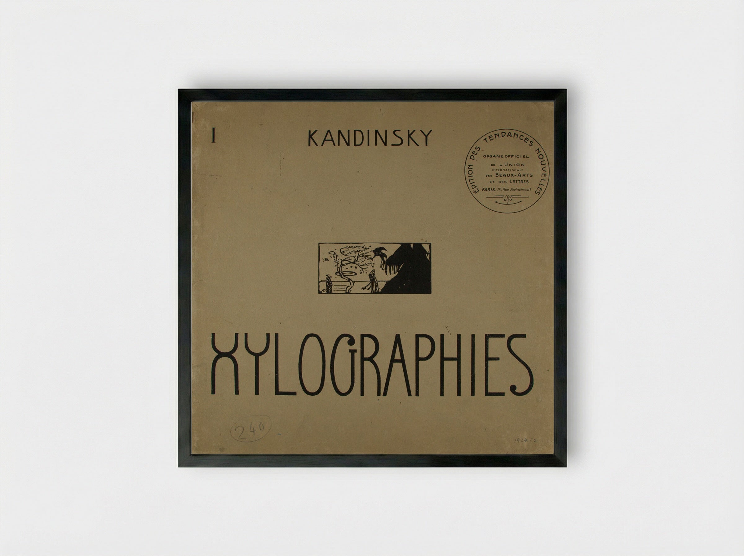 Cover of the portfolio Xylographies - Wassily Kandinsky - Framed Print Black